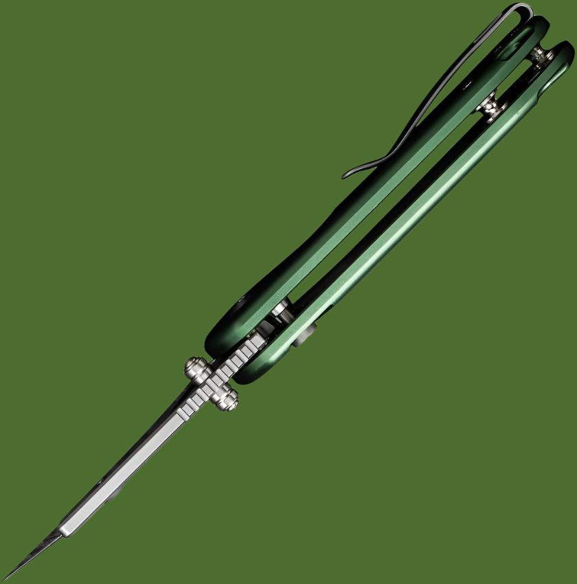 Civivi Elementum Button Lock Utility Knife (Green Aluminum Handle)