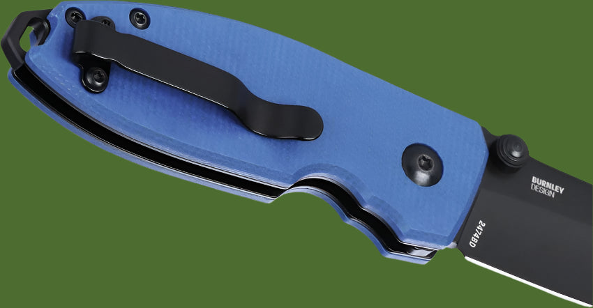 CRKT Squid Button Lock Blue Micarta