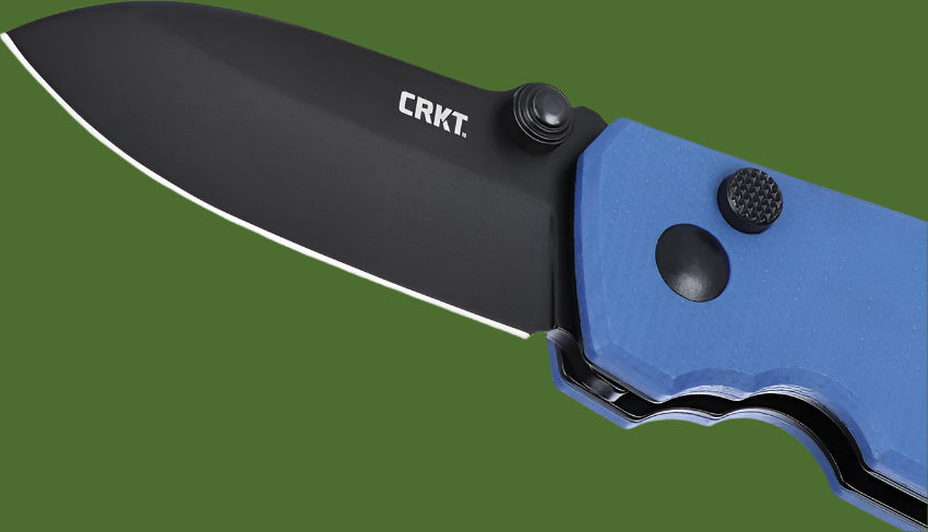 CRKT Squid Button Lock Blue Micarta