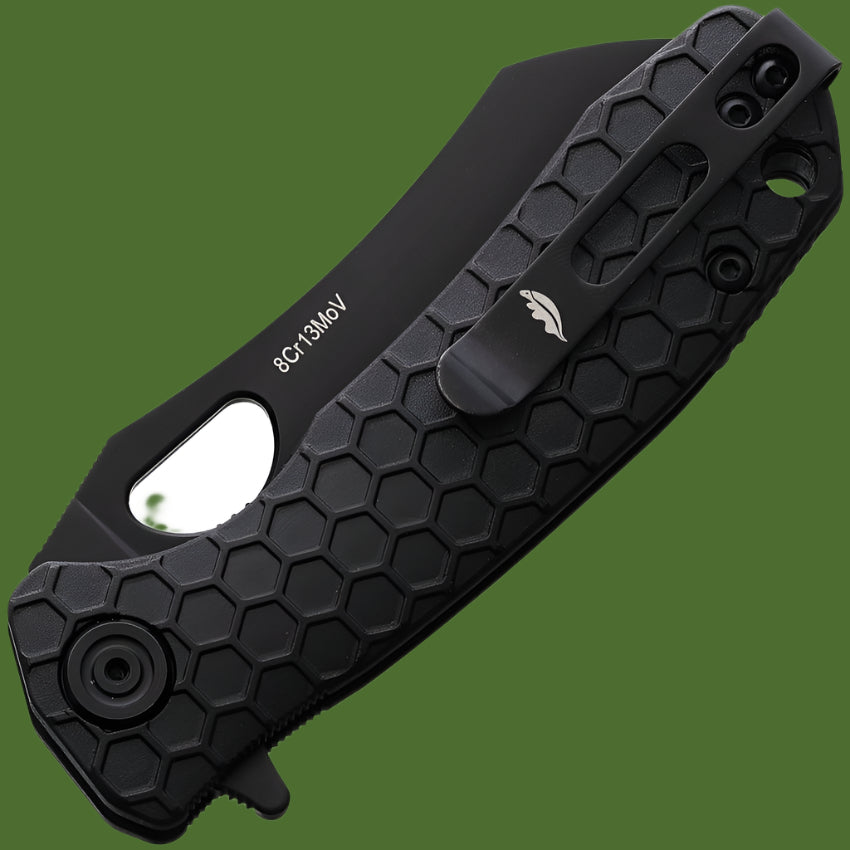 Honey Badger Small Linerlock Wharncleaver Blackout
