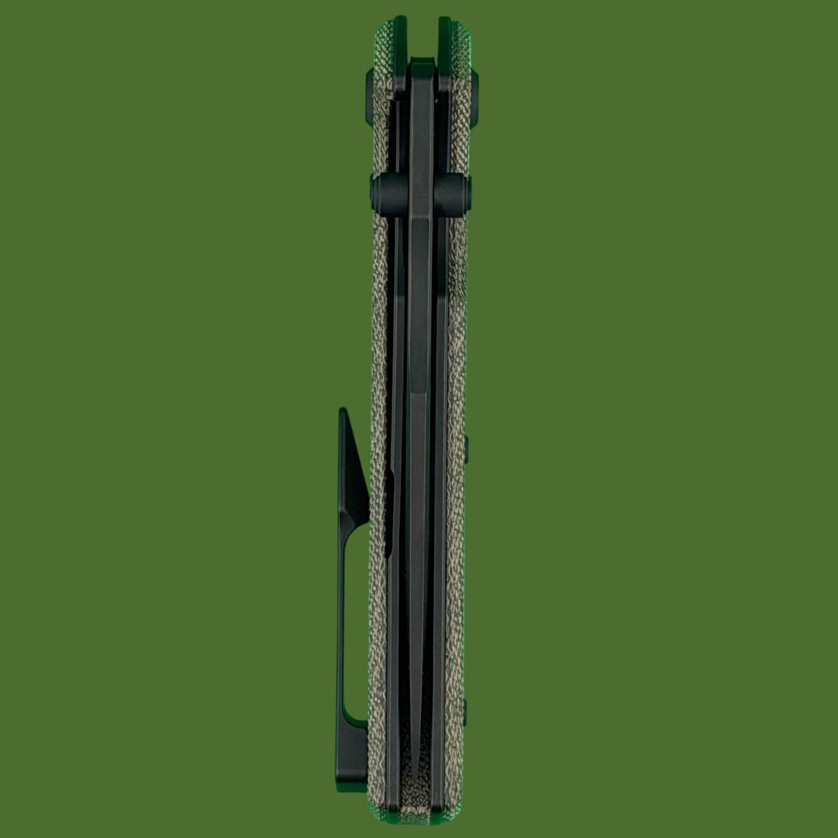 Chaves Blue Label Arison Street Liner Lock Green Micarta (Black PVD)