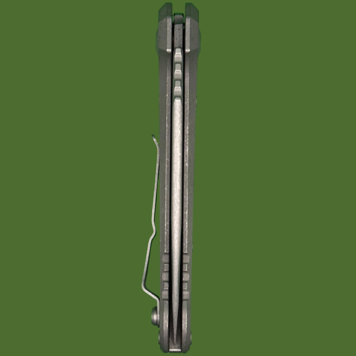 Microtech LUDT Clip Point Marfione Select Apocalyptic Finish Slab Side Titanium