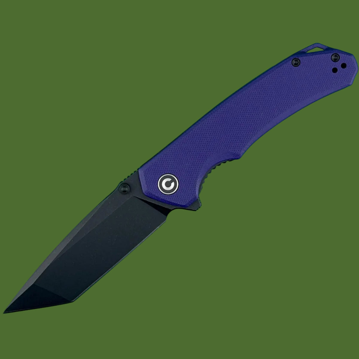 Civivi Brazen Tanto Linerlock Purple G-10 Black Blade