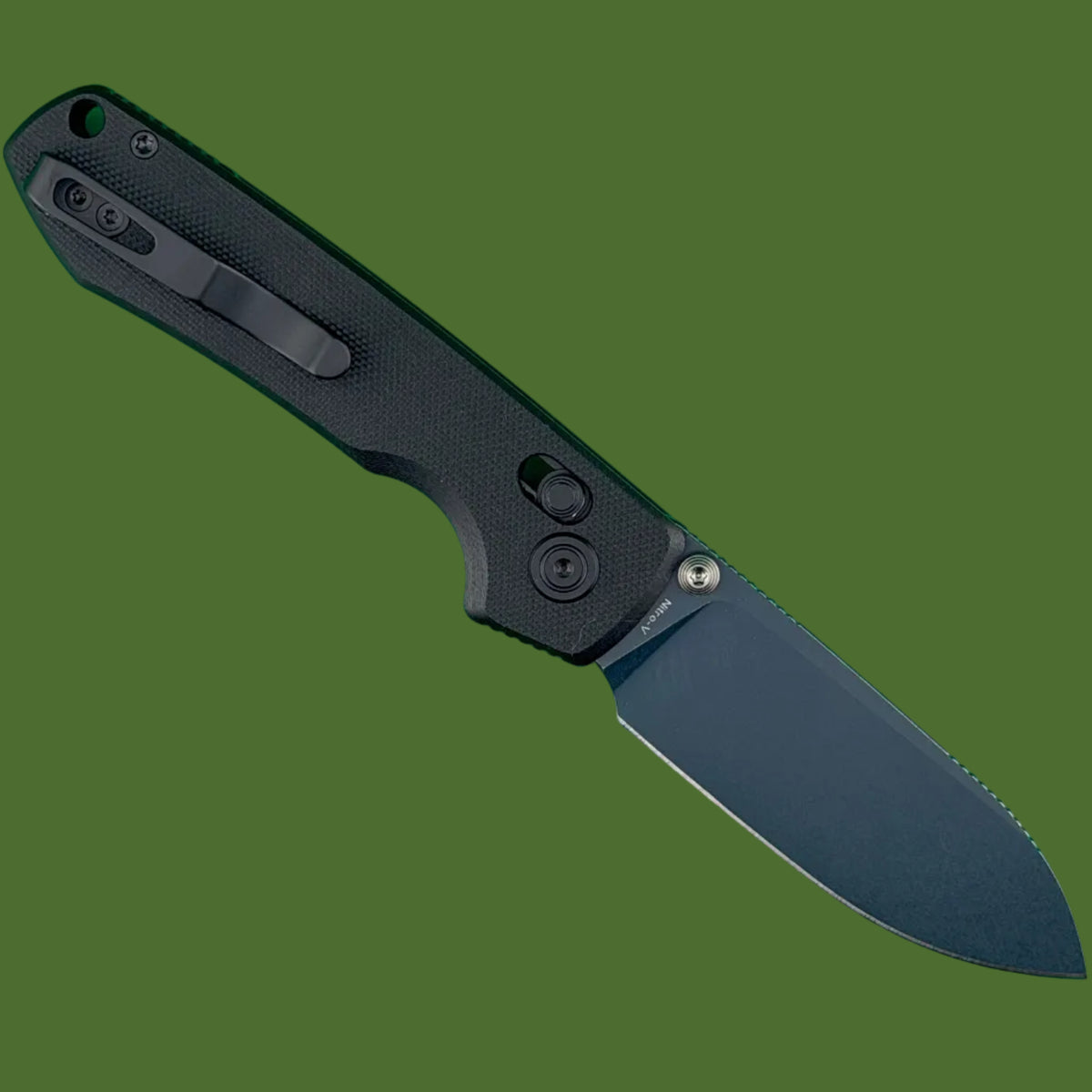 Vosteed Raccoon ModSwap Crossbar Lock (Black G-10, Blue Stonewash Blade)