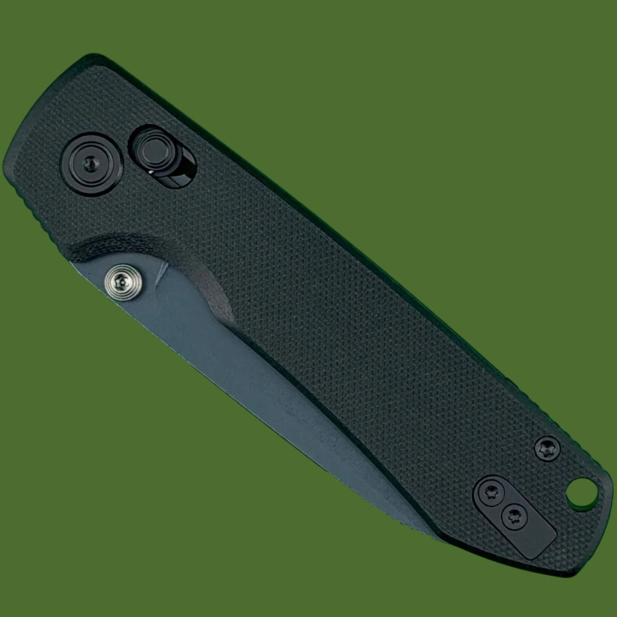 Vosteed Raccoon ModSwap Crossbar Lock (Black G-10, Blue Stonewash Blade)