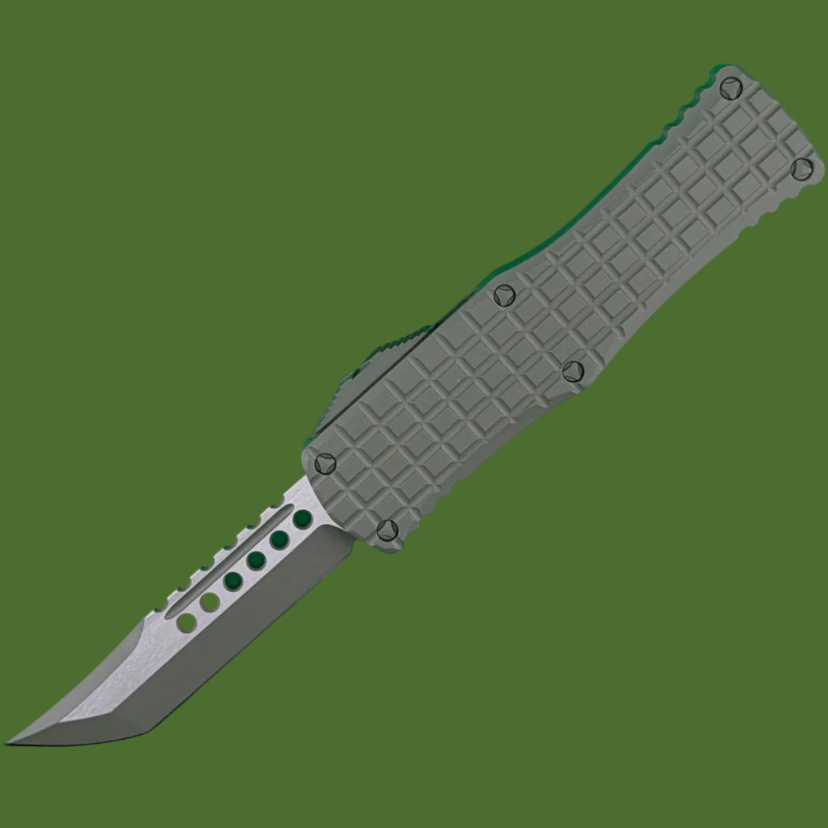 *Pre-Owned* Microtech Hera Hellhound Frag Signature Series Forest Green Cerakote