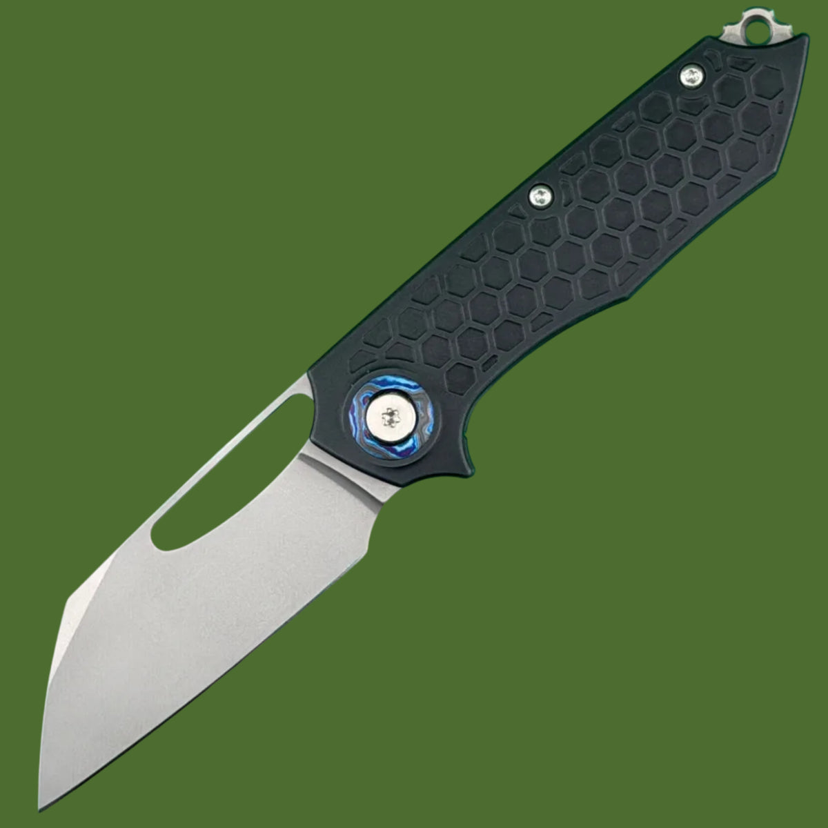 *Pre-Owned* Eutsler Mini Neutralizer Framelock Black Titanium Timascus Pivot Collars