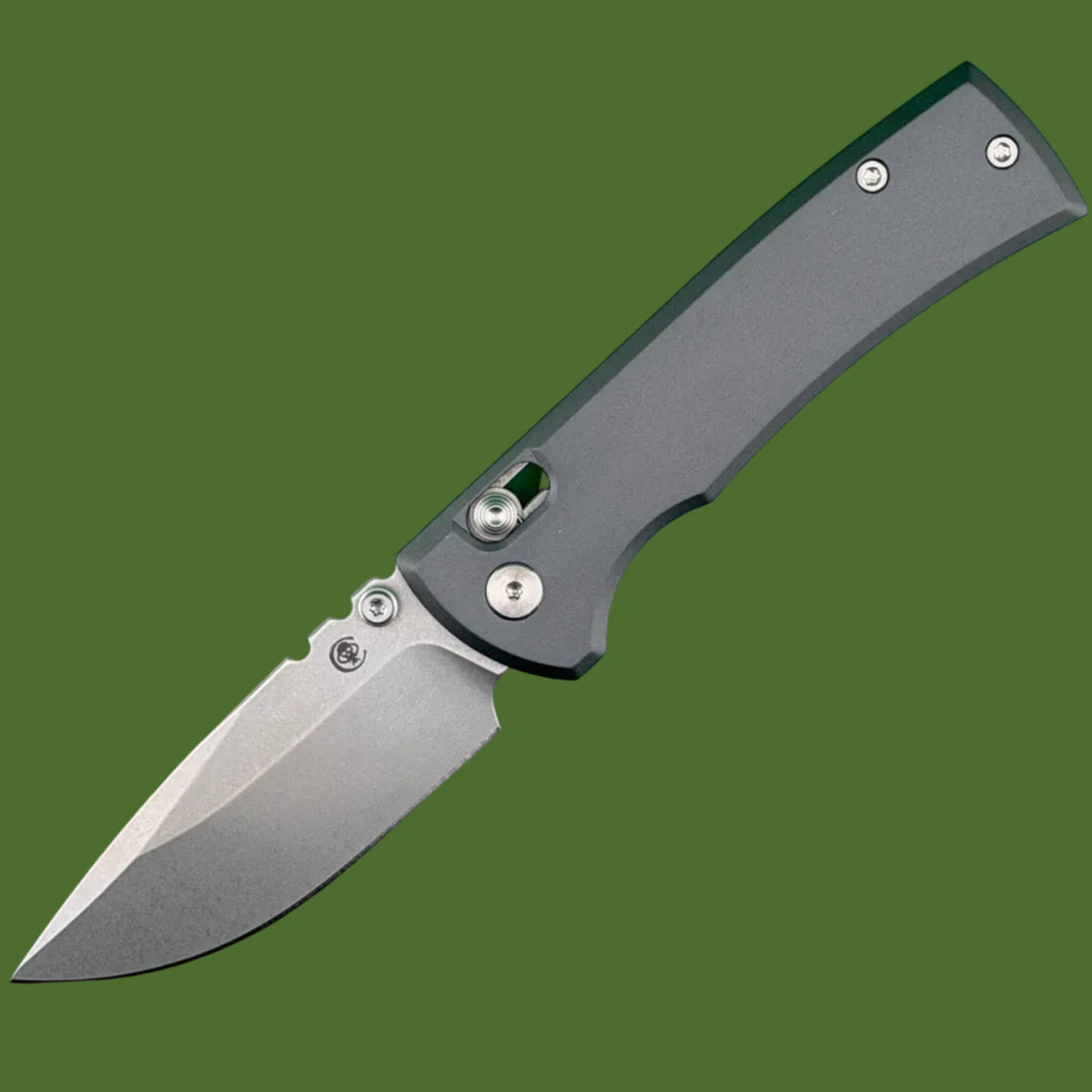 Chaves X-Lock Redencion Drop Point (Grey Aluminum Handle, Stonewash Blade)