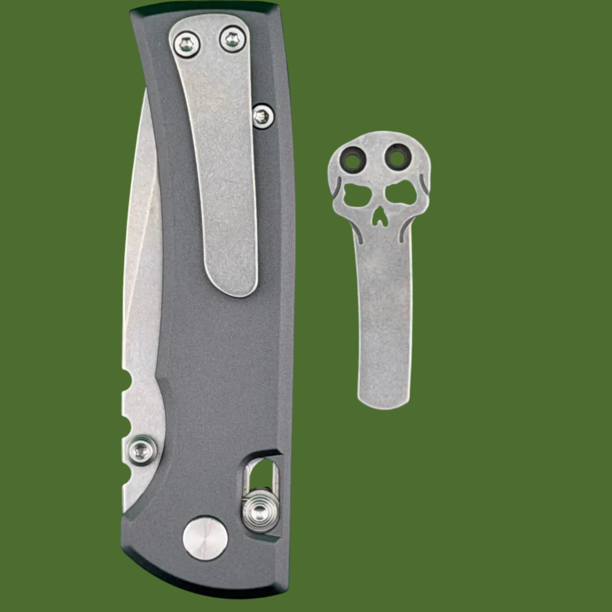 Chaves X-Lock Redencion Drop Point (Grey Aluminum Handle, Stonewash Blade)