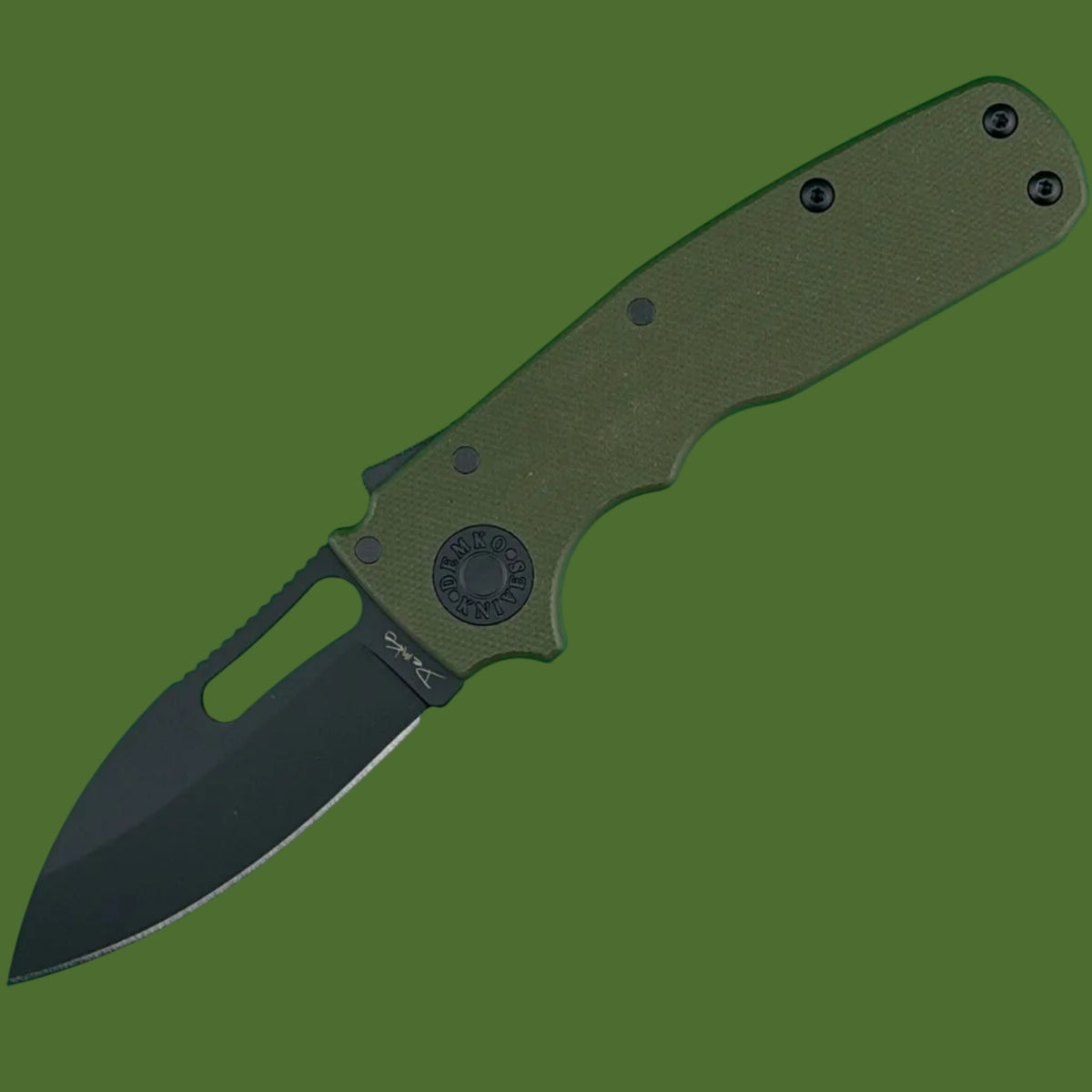 Demko Shark Cub Slicer Shark (Green G-10, DLC Blade)