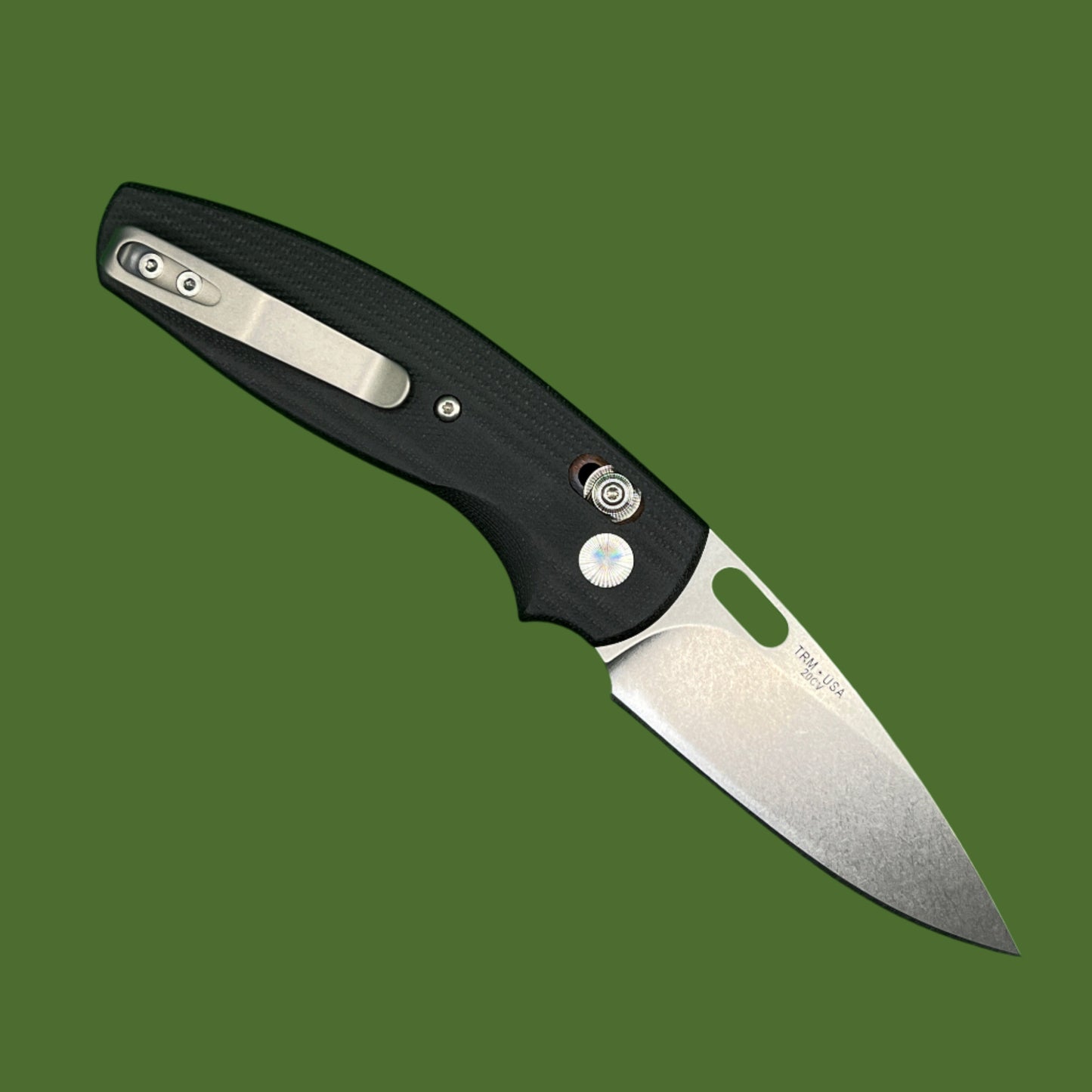 TRM Bulldog Riverlock Jet Black 3D Contoured G-10