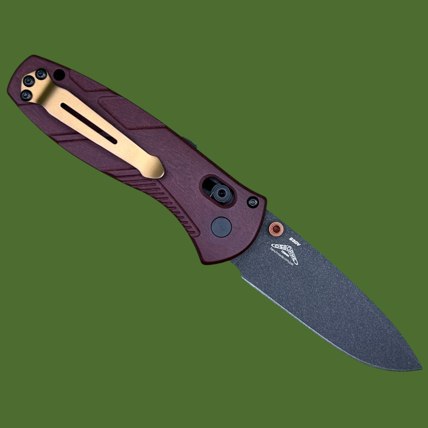 Benchmade Mini Barrage Axis Assist Redstone Richlite 585BK-04