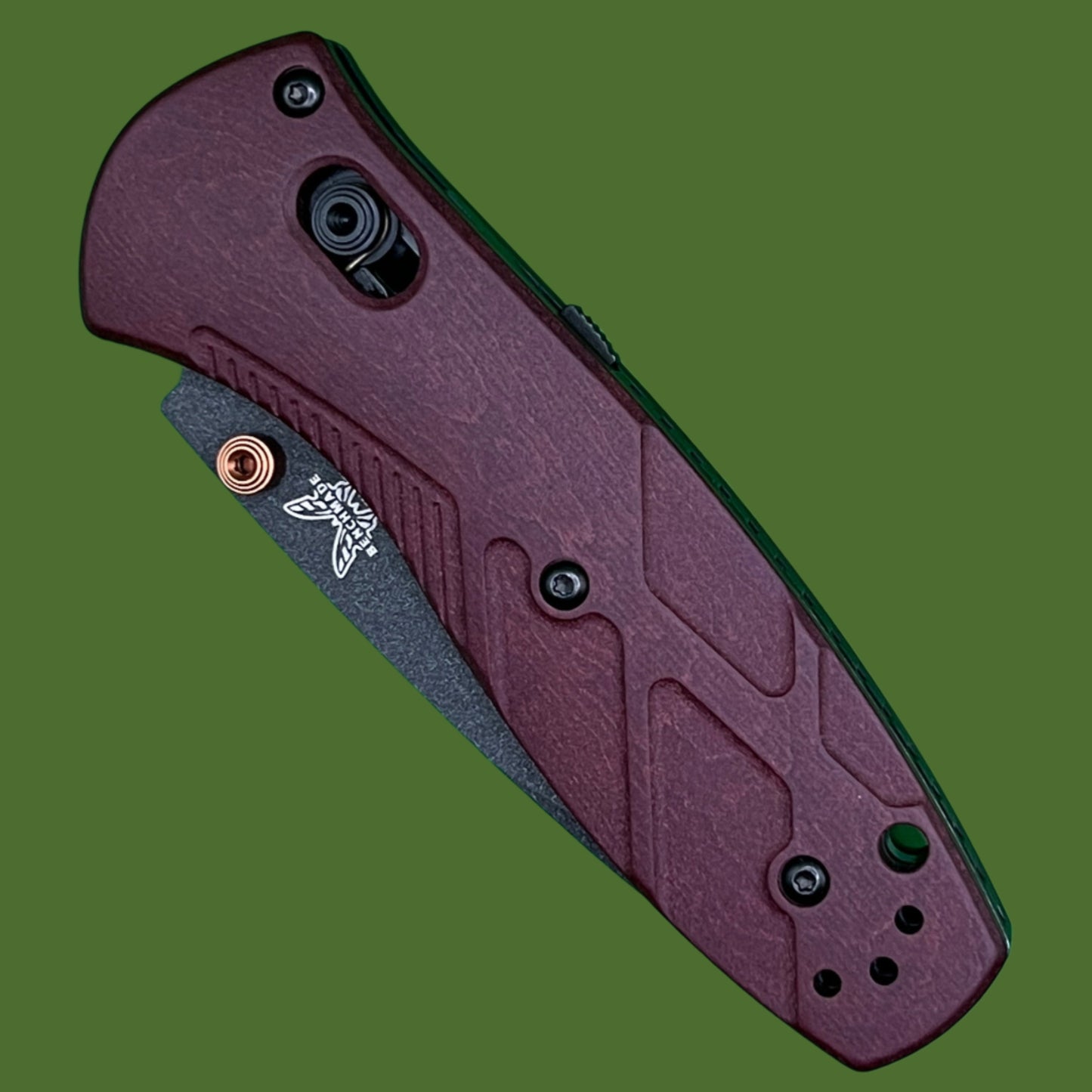 Benchmade Mini Barrage Axis Assist Redstone Richlite 585BK-04