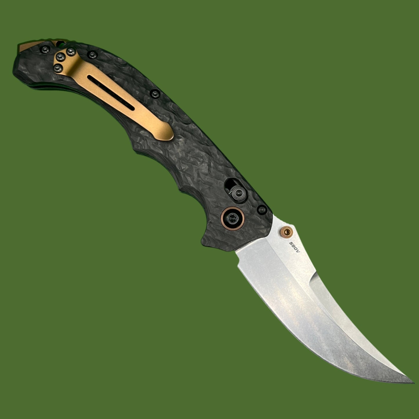 Benchmade Mini Bedlam Axis Lock Marbled Carbon Fiber 865-02