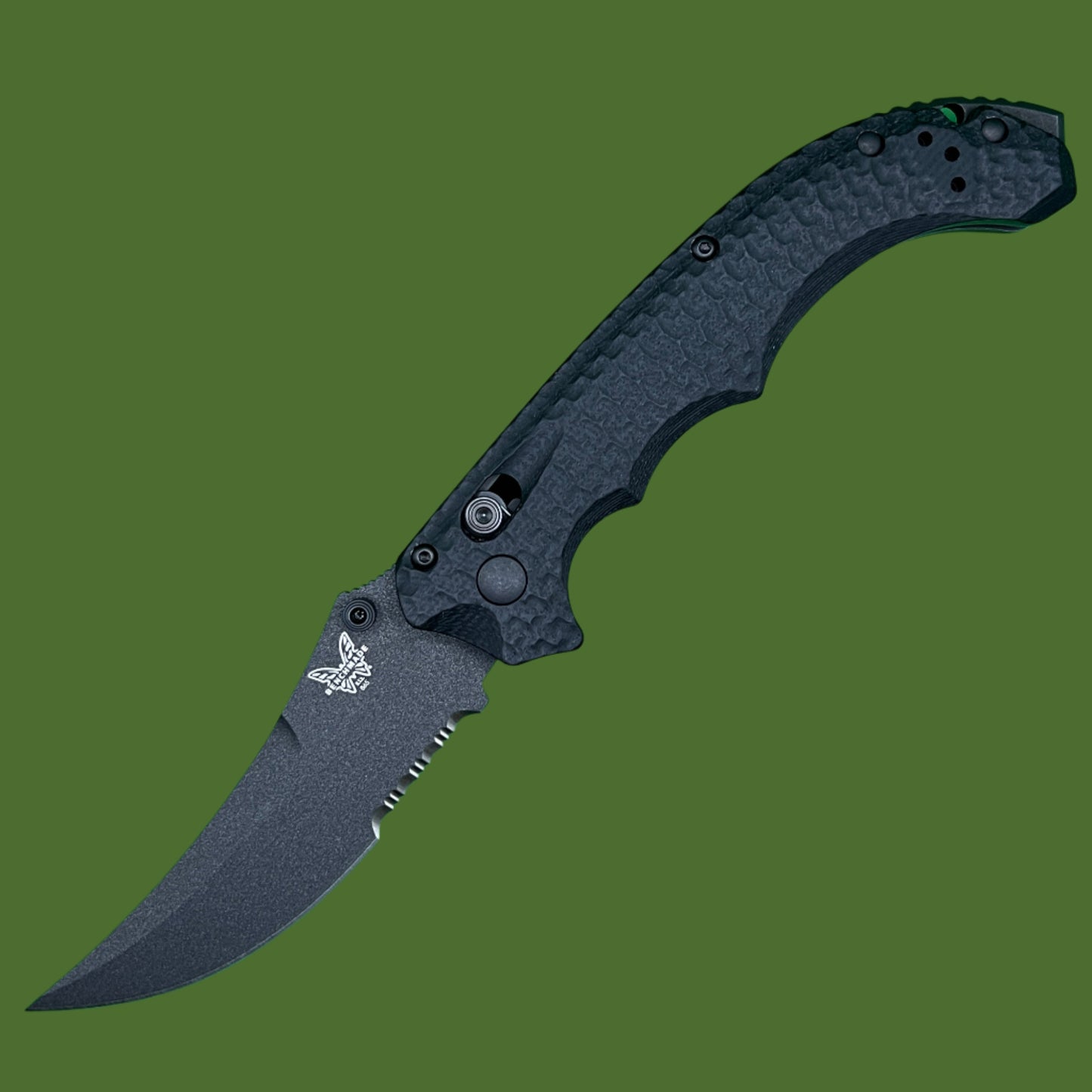 Benchmade Mini Bedlam Axis Lock Partially Serrated Black G-10 865SBK