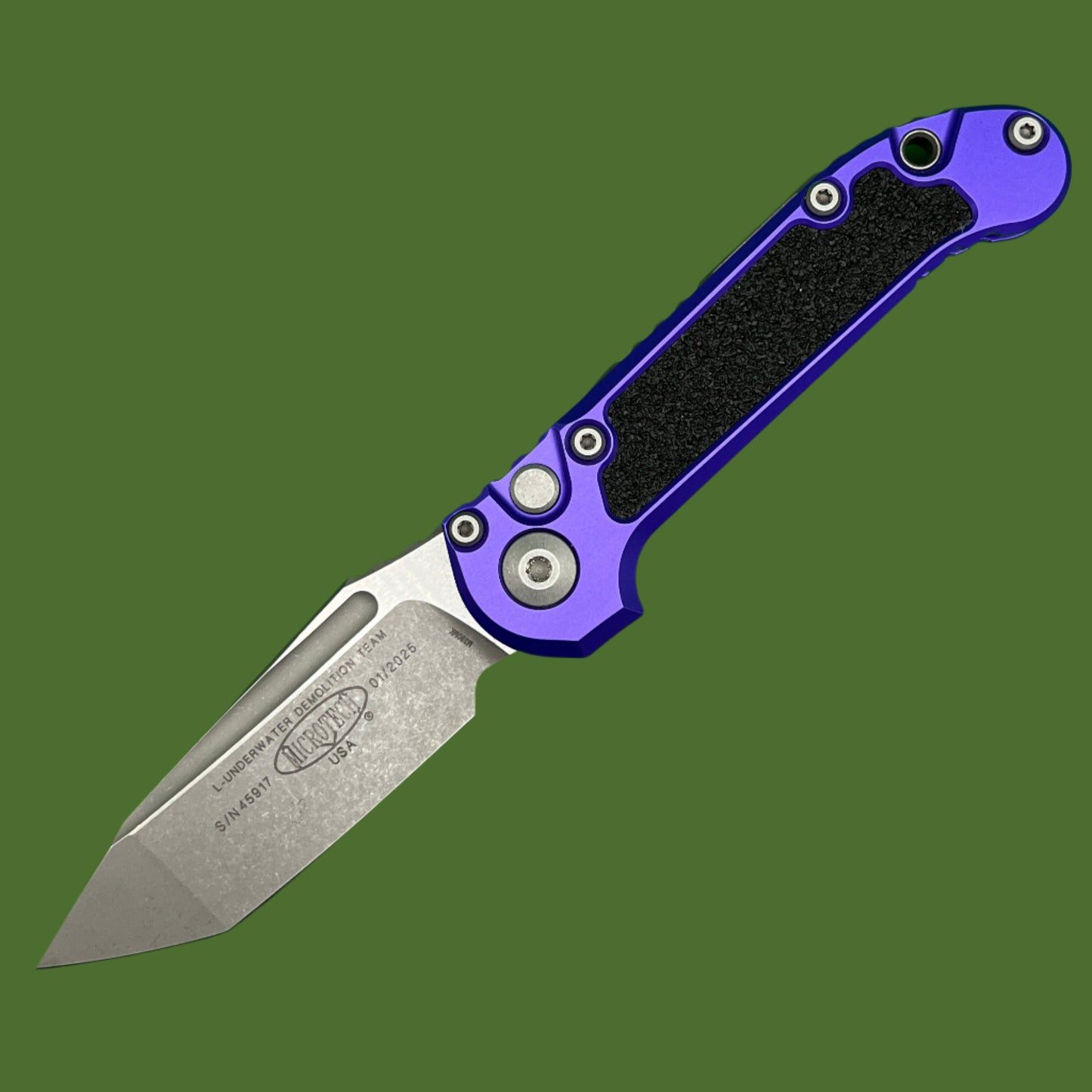 *Pre-Owned* Microtech LUDT T/E Gen III Purple Apocalyptic Standard 1136-10APPU