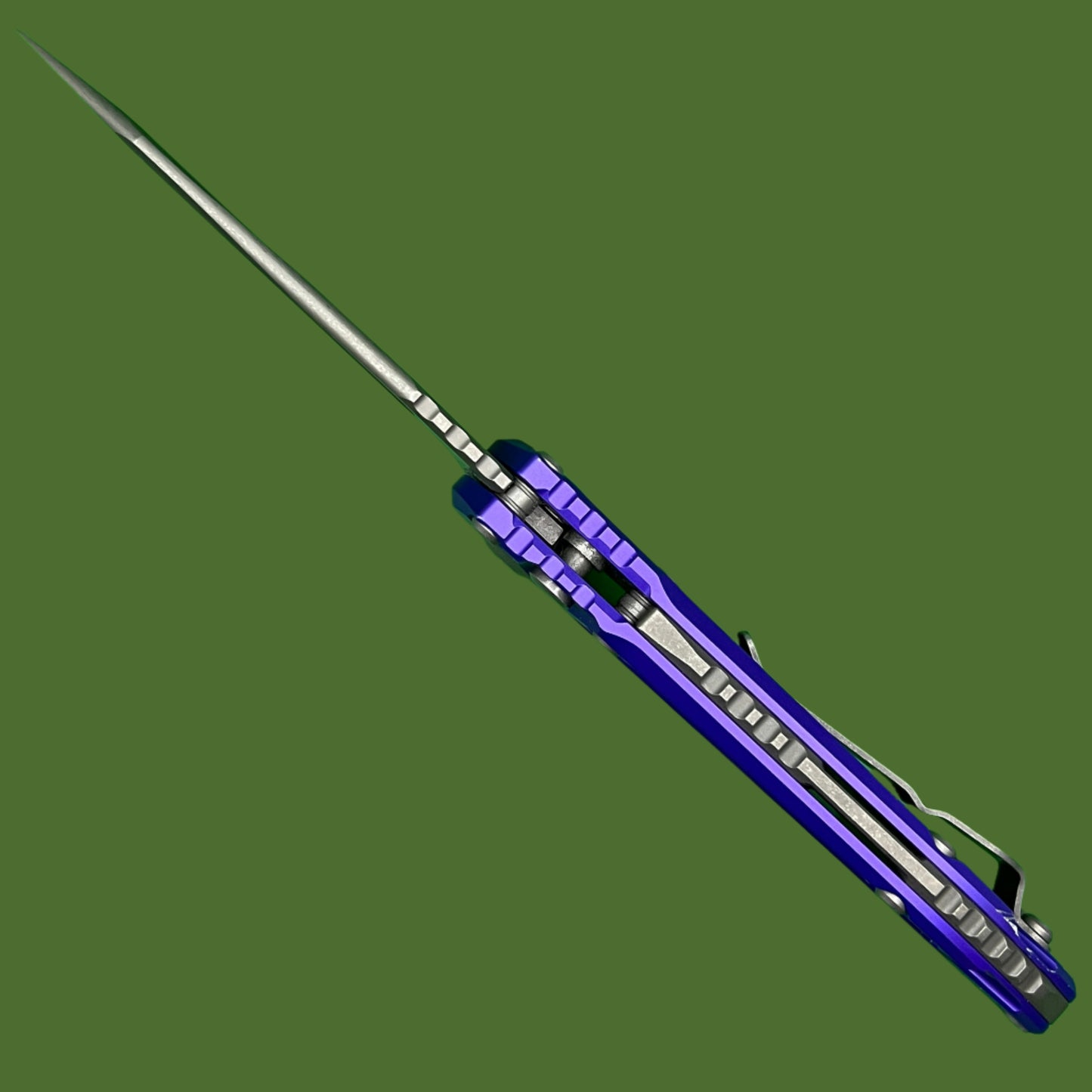 *Pre-Owned* Microtech LUDT T/E Gen III Purple Apocalyptic Standard 1136-10APPU