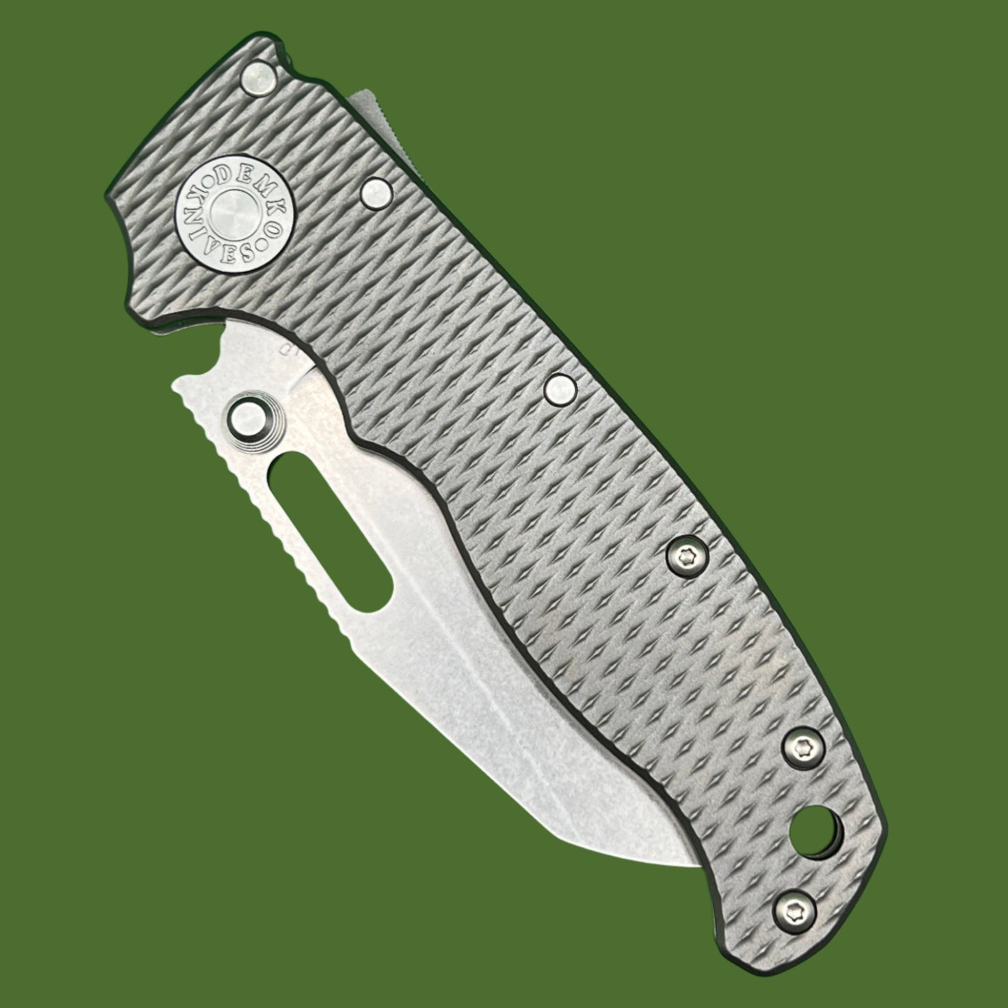 Demko AD20.5 Shark Foot Shark Lock Textured Titanium 20CV