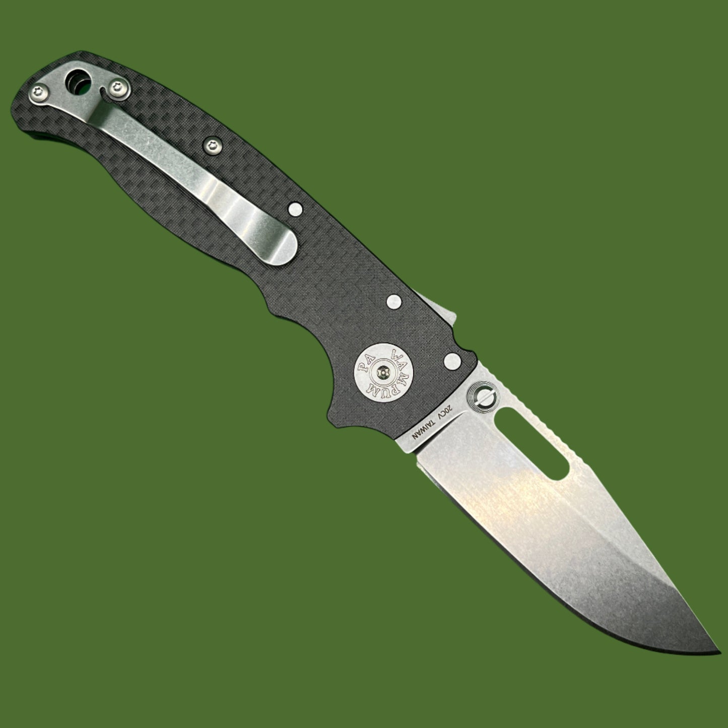 Demko AD20.5 Clip Point Shark Lock Carbon Fiber 20CV