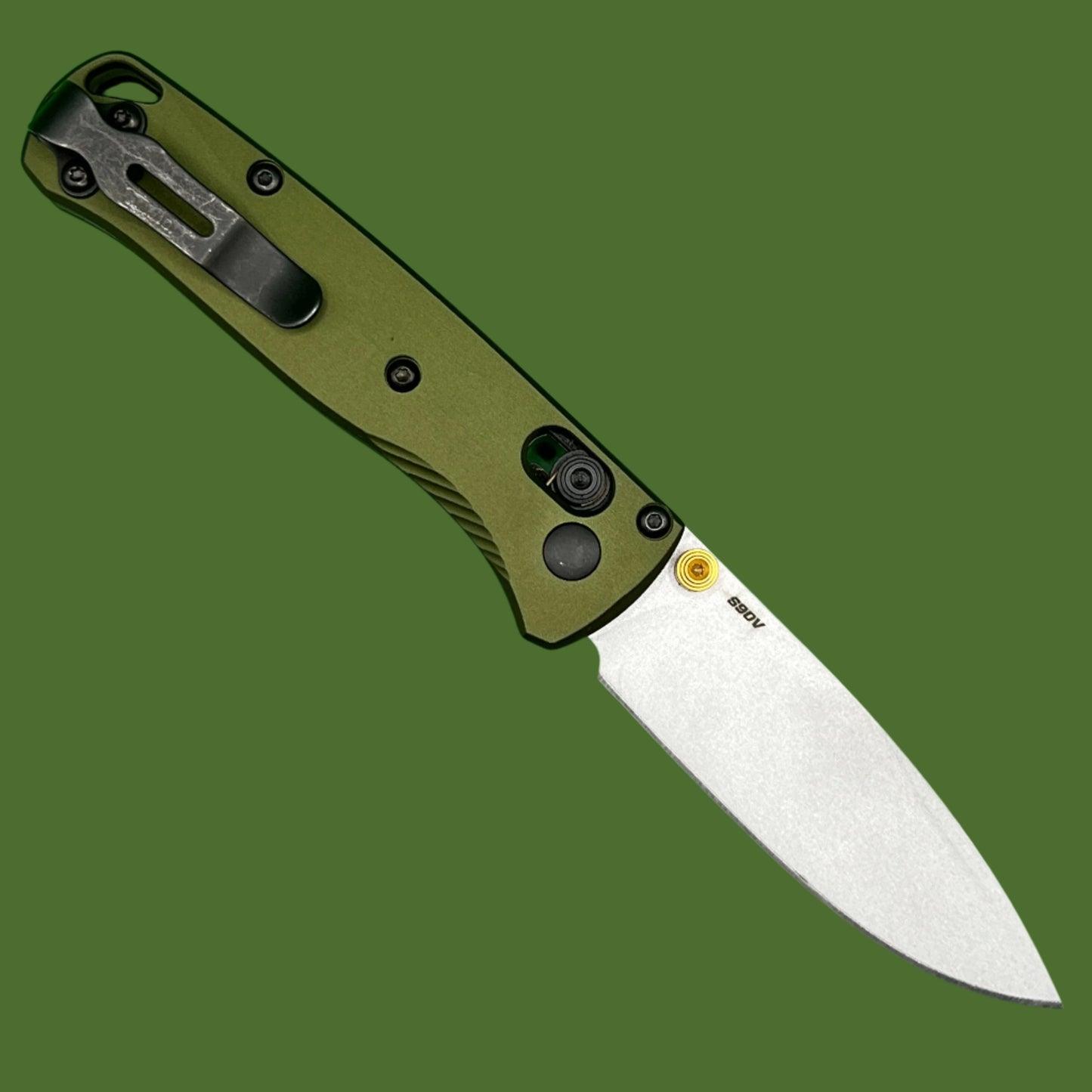 Benchmade Mini Bugout Woodland Green Aluminum 533SL-10