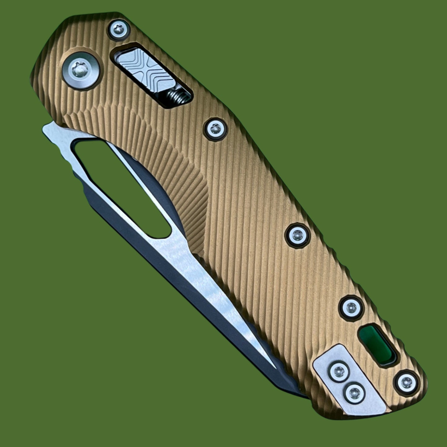 Microtech MSI S/E Fluted Tan Aluminum Standard 210-1FLTA