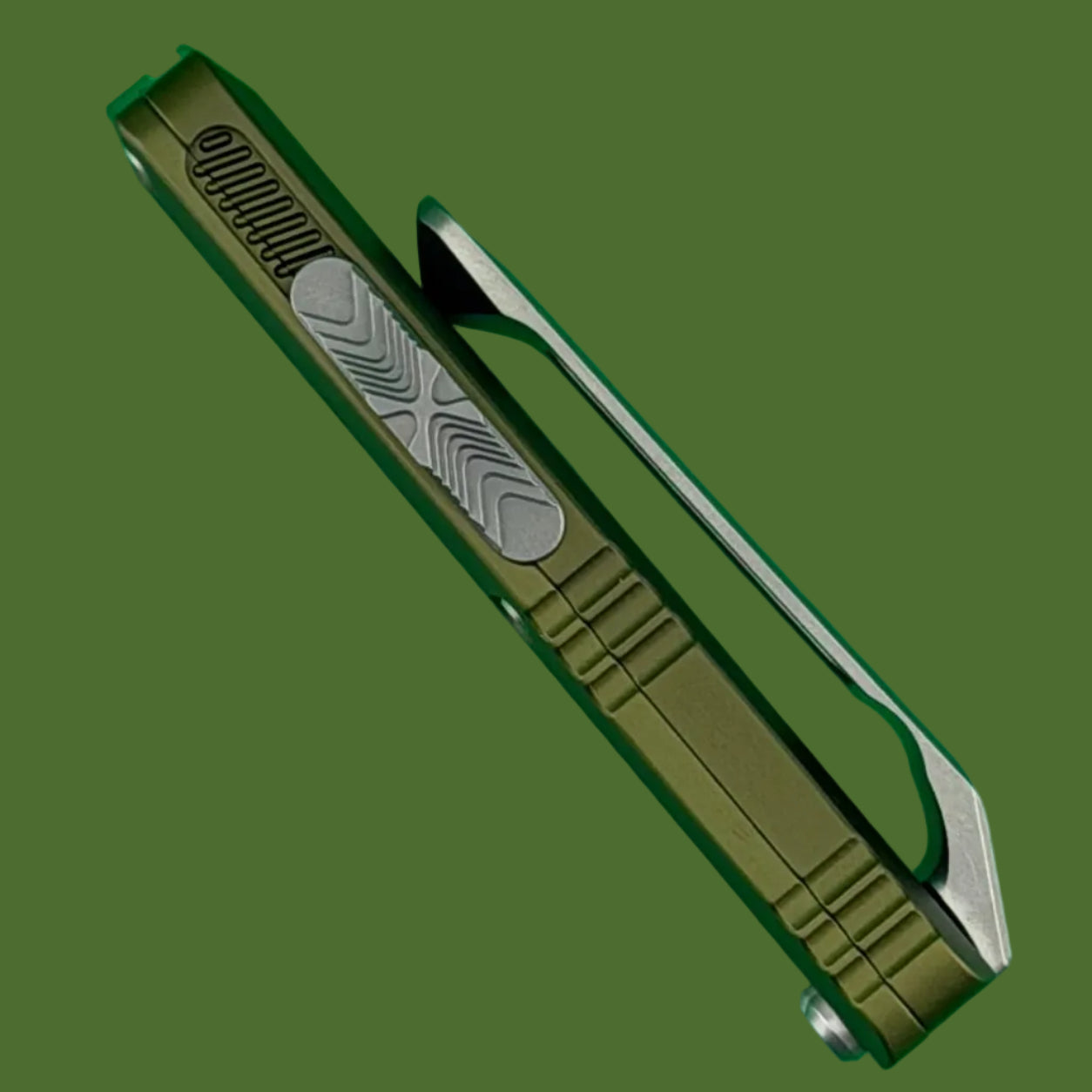 Microtech Exocet II Wharncliffe OD Green Stonewash Standard 1156-10OD