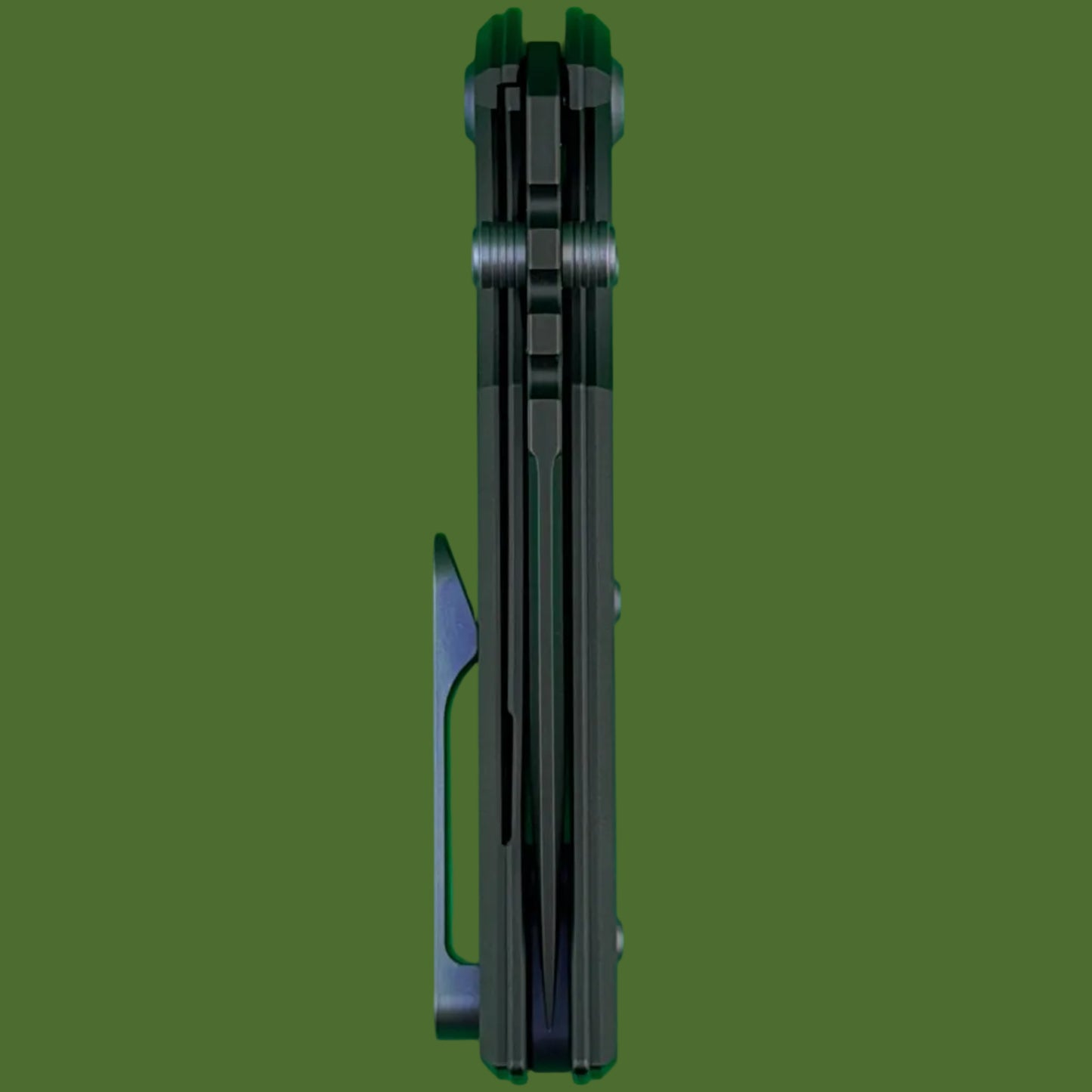 Chaves Blue Label Redencion Street Liner Lock Black Knurled Aluminum Handles Purple Hardware (Black Drop Point)