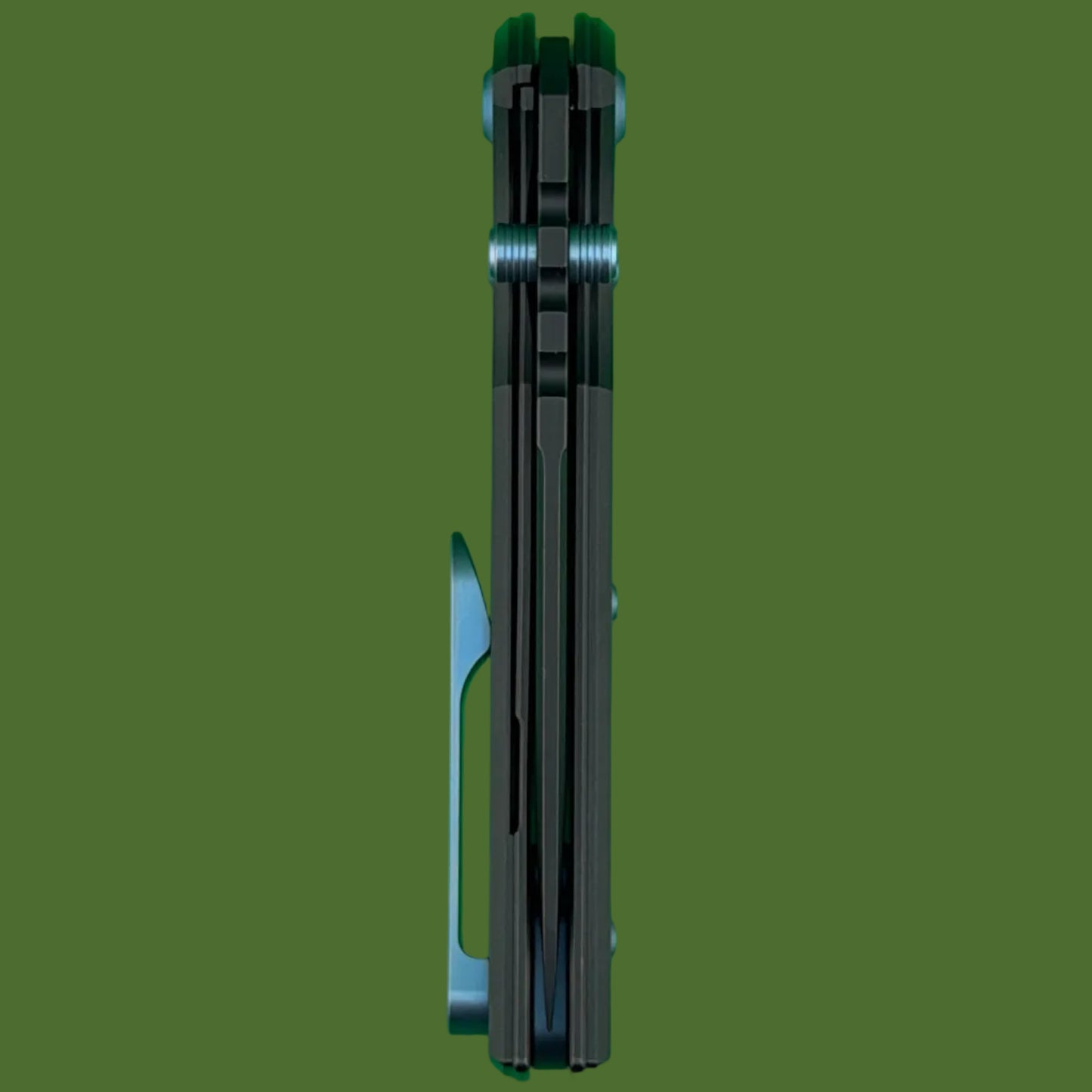 Chaves Blue Label Redencion 229 Liner Lock Black Knurled Aluminum Handles Blue Hardware (Black Tanto)