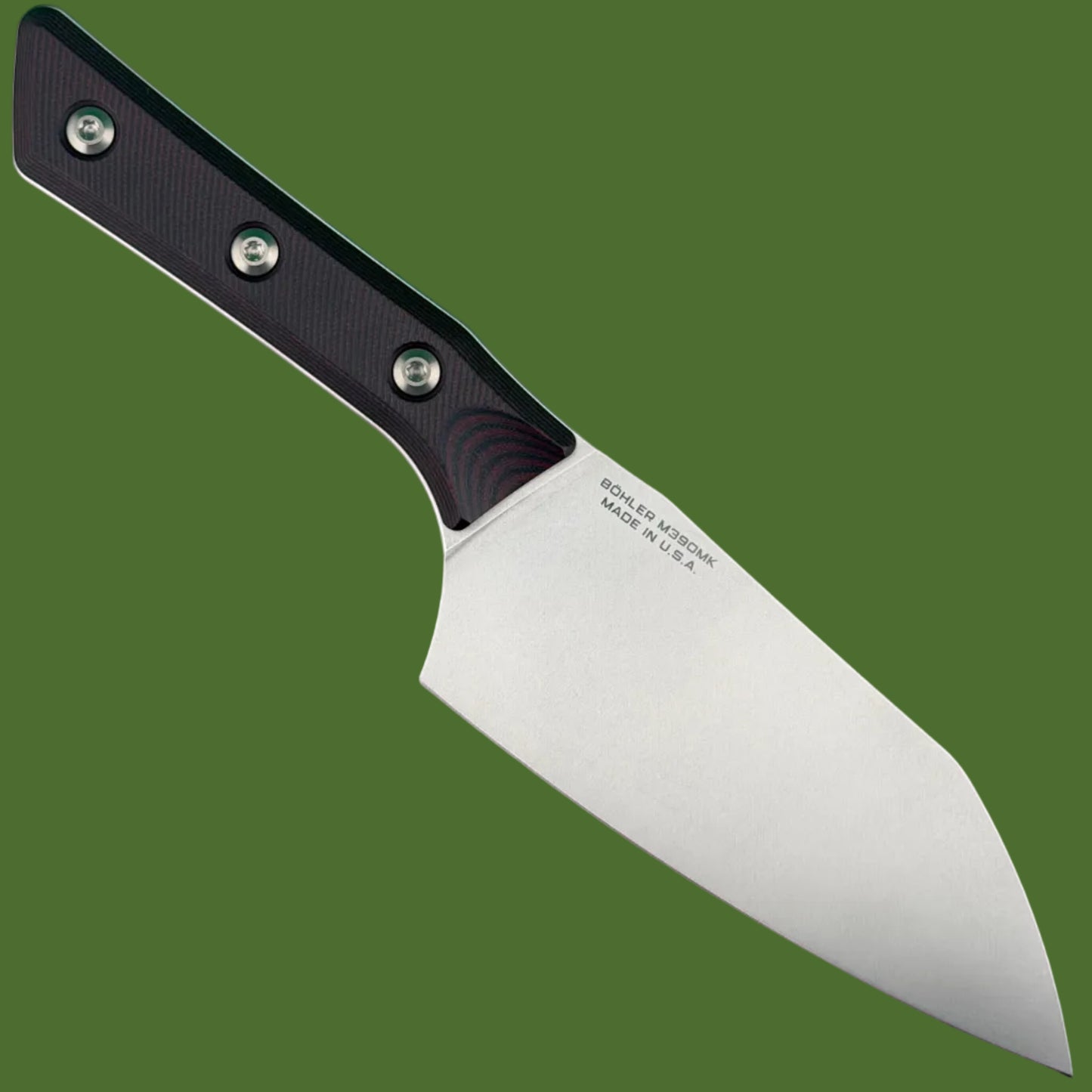 Microtech Santoku 6” Black Cherry G-10 Stonewash Standard 3200-10BC