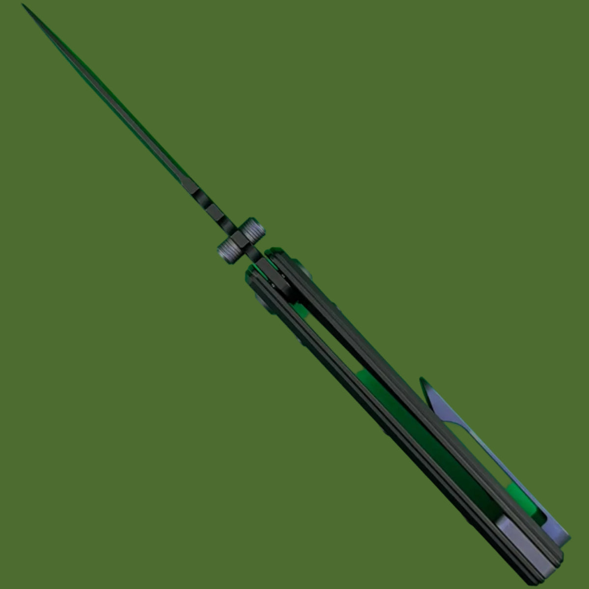 Chaves Blue Label NTAK Liner Lock Black Knurled Aluminum Handles Purple Hardware (Black Drop Point)