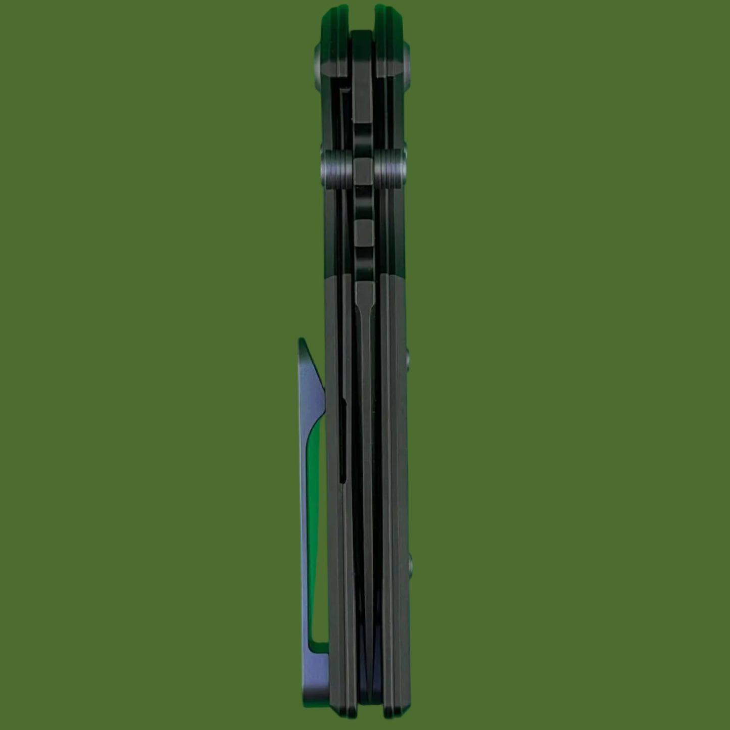 Chaves Blue Label NTAK Liner Lock Black Knurled Aluminum Handles Purple Hardware (Black Drop Point)