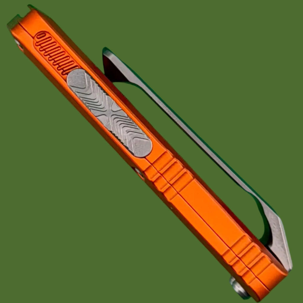 Microtech Exocet II D/E Orange Stonewash Standard 1157-10OR