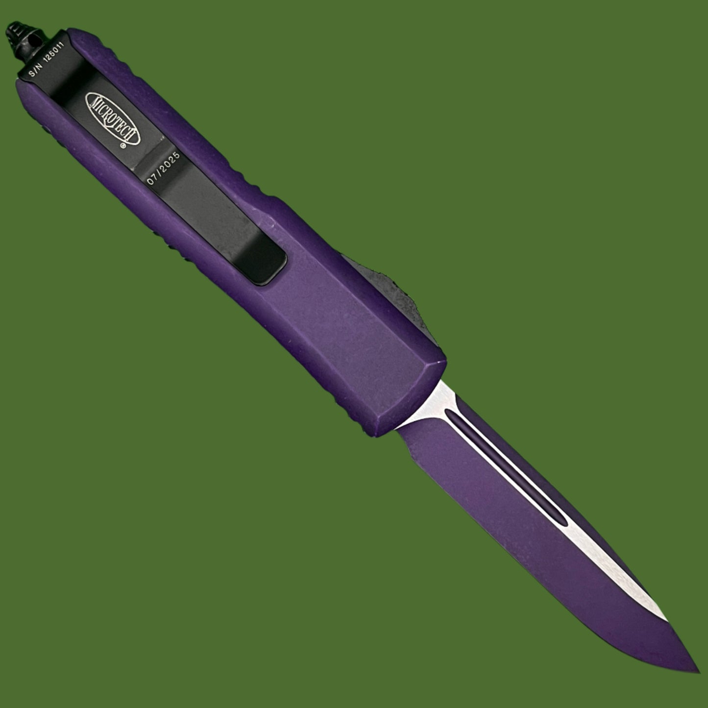 Microtech UTX-85 S/E Weathered Purple Standard 231-1WPU