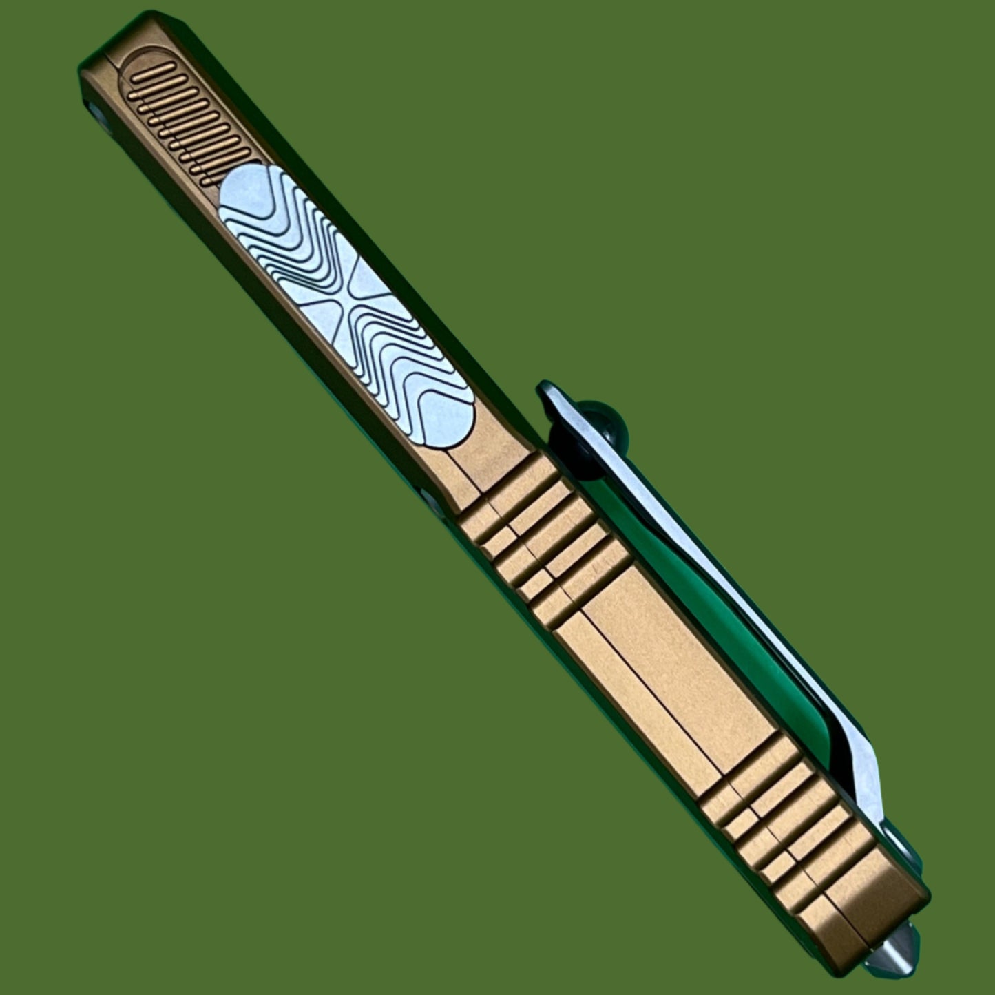 Microtech UTX-85 D/E Gen III Tan Stonewash Standard 1232-10TA