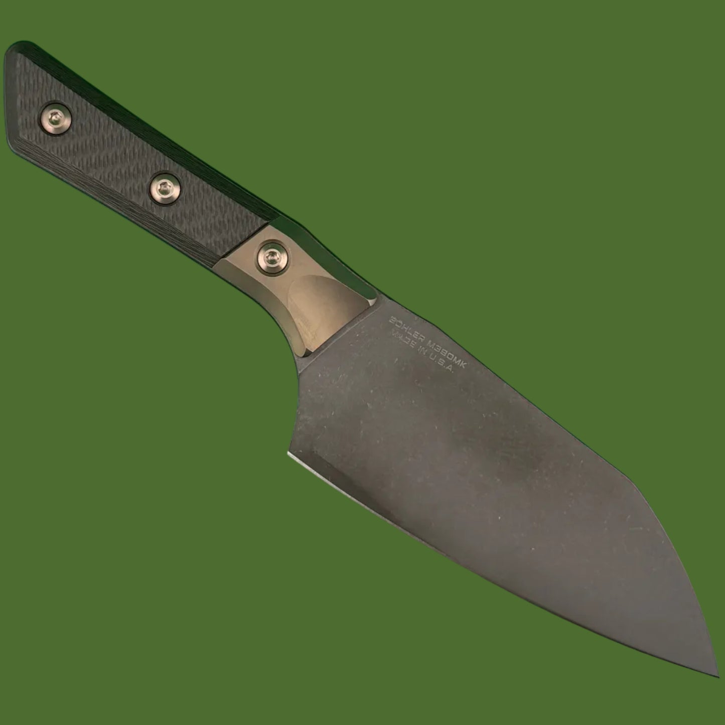Microtech Santoku 6” Signature Series Carbon Fiber Bronzed Bolster DLC Standard 3200B-1DLCCFS