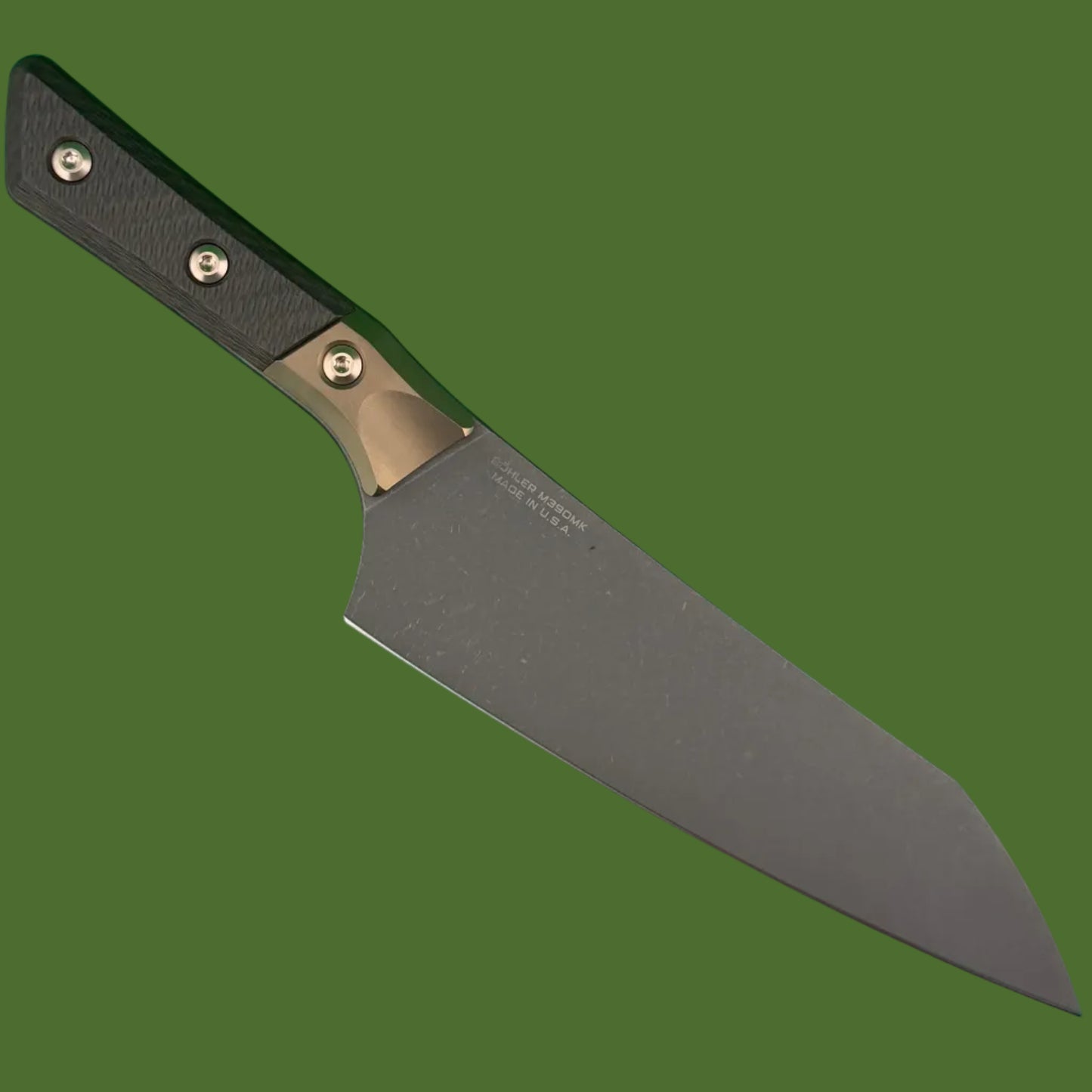 Microtech Chef Knife 8” Signature Series Carbon Fiber Bronzed Bolster DLC Standard 3000B-1DLCCFS
