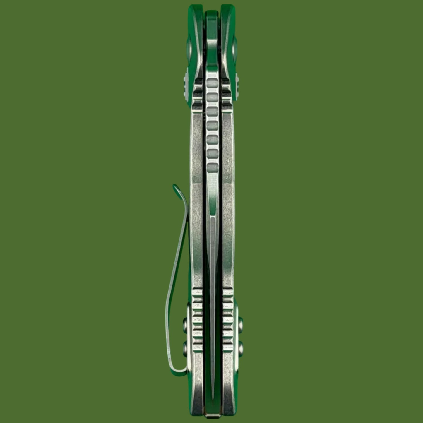 Microtech Mini Stitch Ram-Lok Marfione Select Stonewash Finish Slab Side Titanium w/ Bronze Titanium Accent