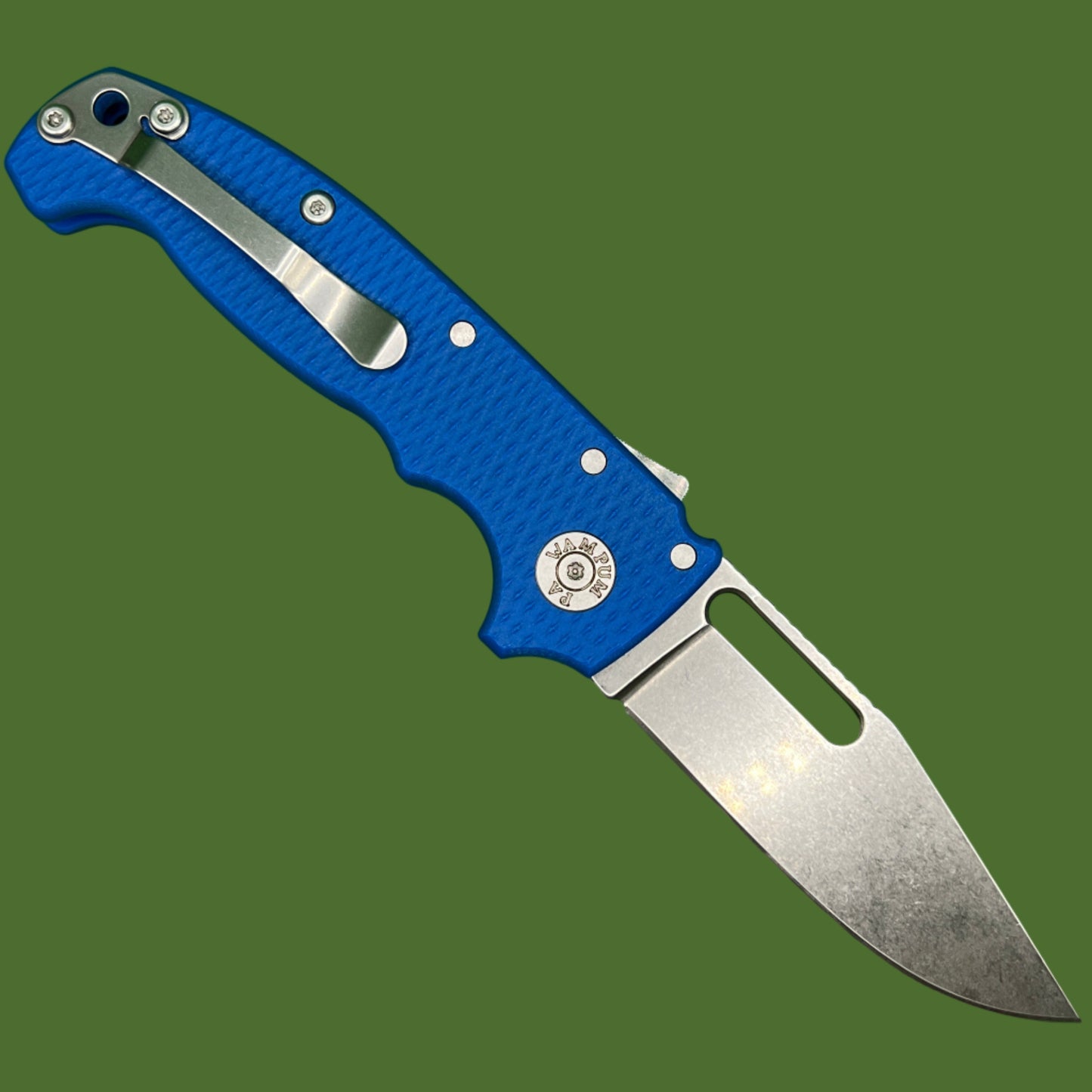 *Pre-Owned* Demko MG AD20 Clip Point Textured Blue G-10 3V