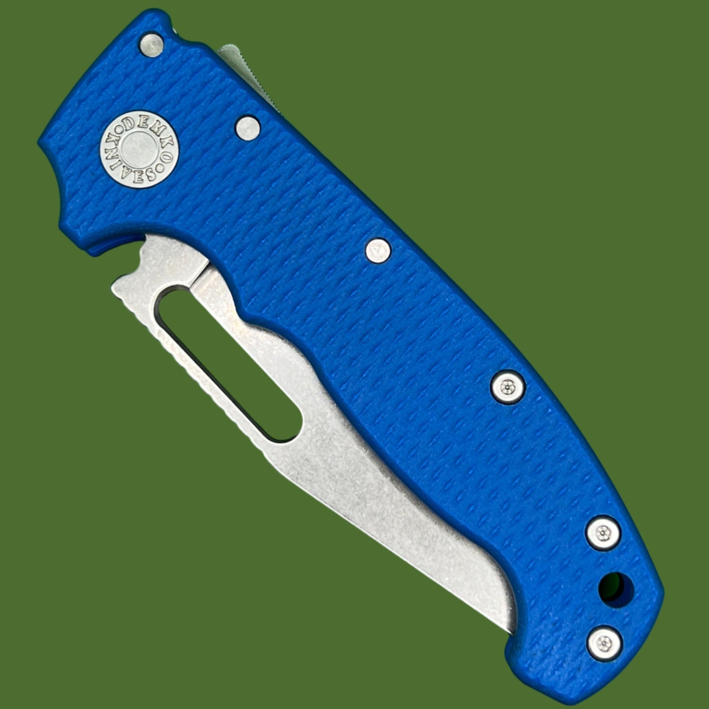*Pre-Owned* Demko MG AD20 Clip Point Textured Blue G-10 3V
