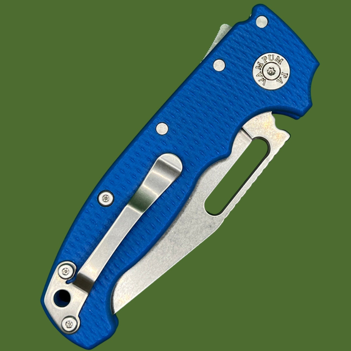 *Pre-Owned* Demko MG AD20 Clip Point Textured Blue G-10 3V