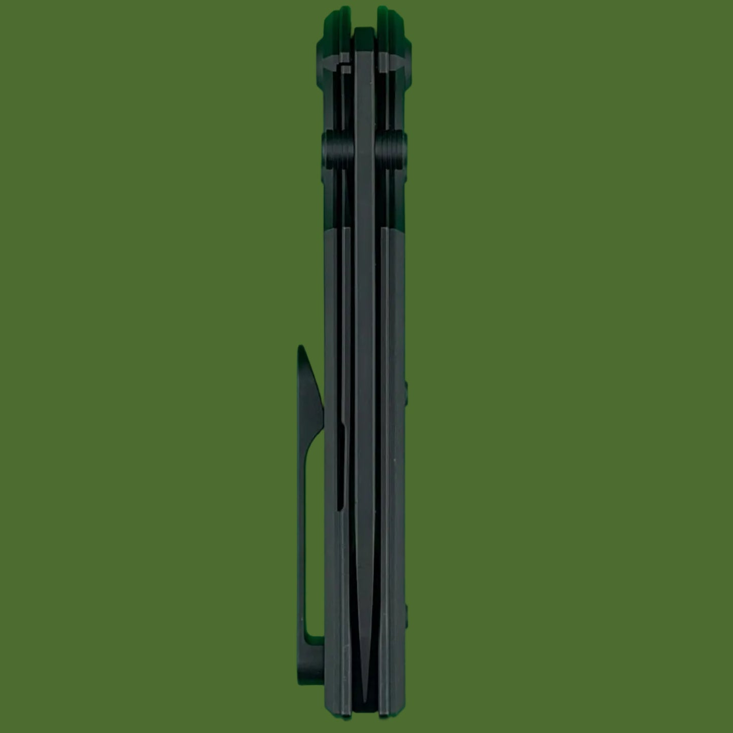 Chaves Blue Label Liberation 229 Liner Lock Black Knurled Aluminum Handles Black Hardware (Black Drop Point)