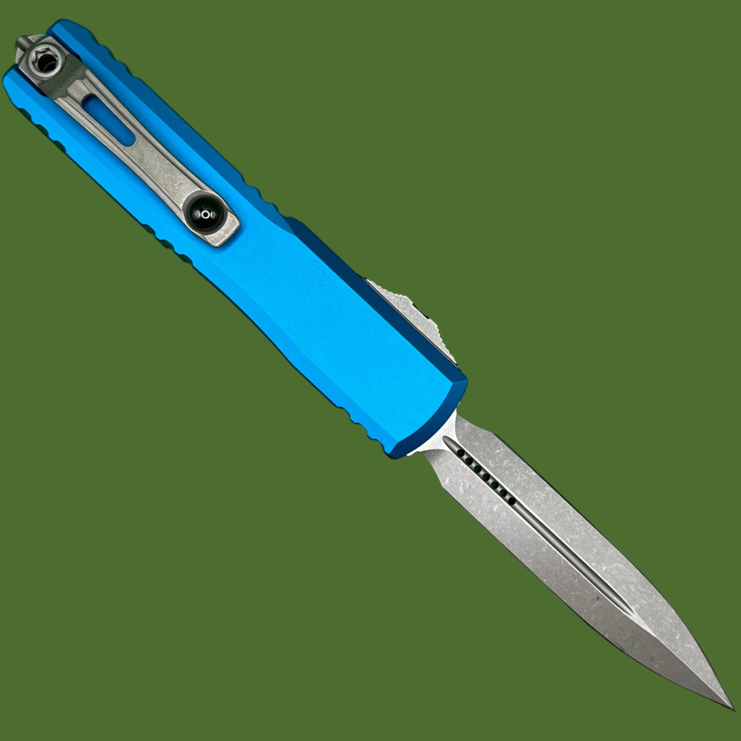 Microtech Ultratech D/E Gen IV Blue Apocalyptic Standard 11224-10APBL