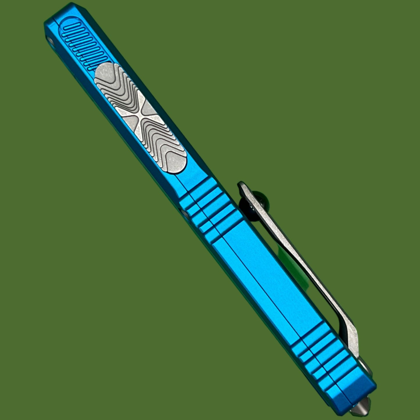 Microtech Ultratech D/E Gen IV Blue Apocalyptic Standard 11224-10APBL