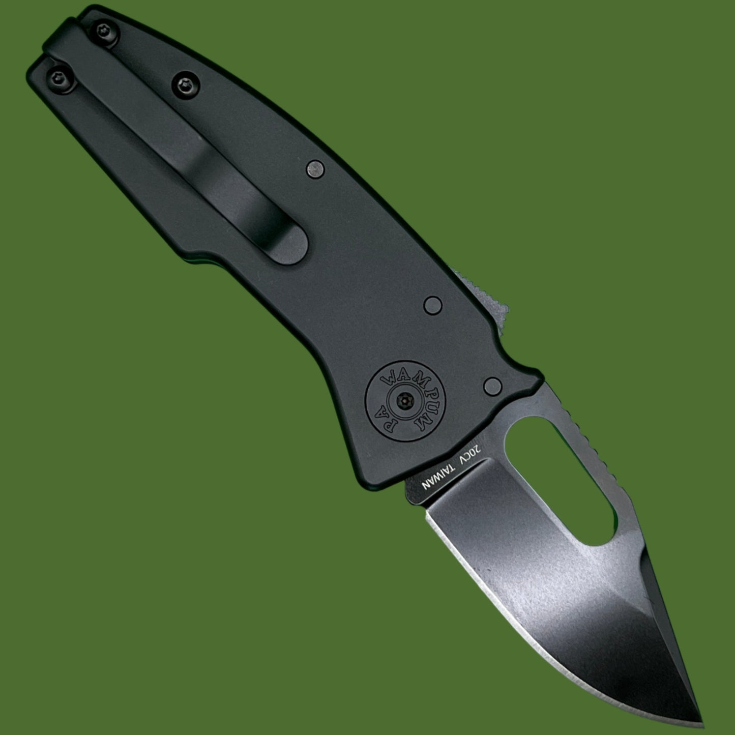 Demko Nano Shark Stealth Clip Point Black Aluminum