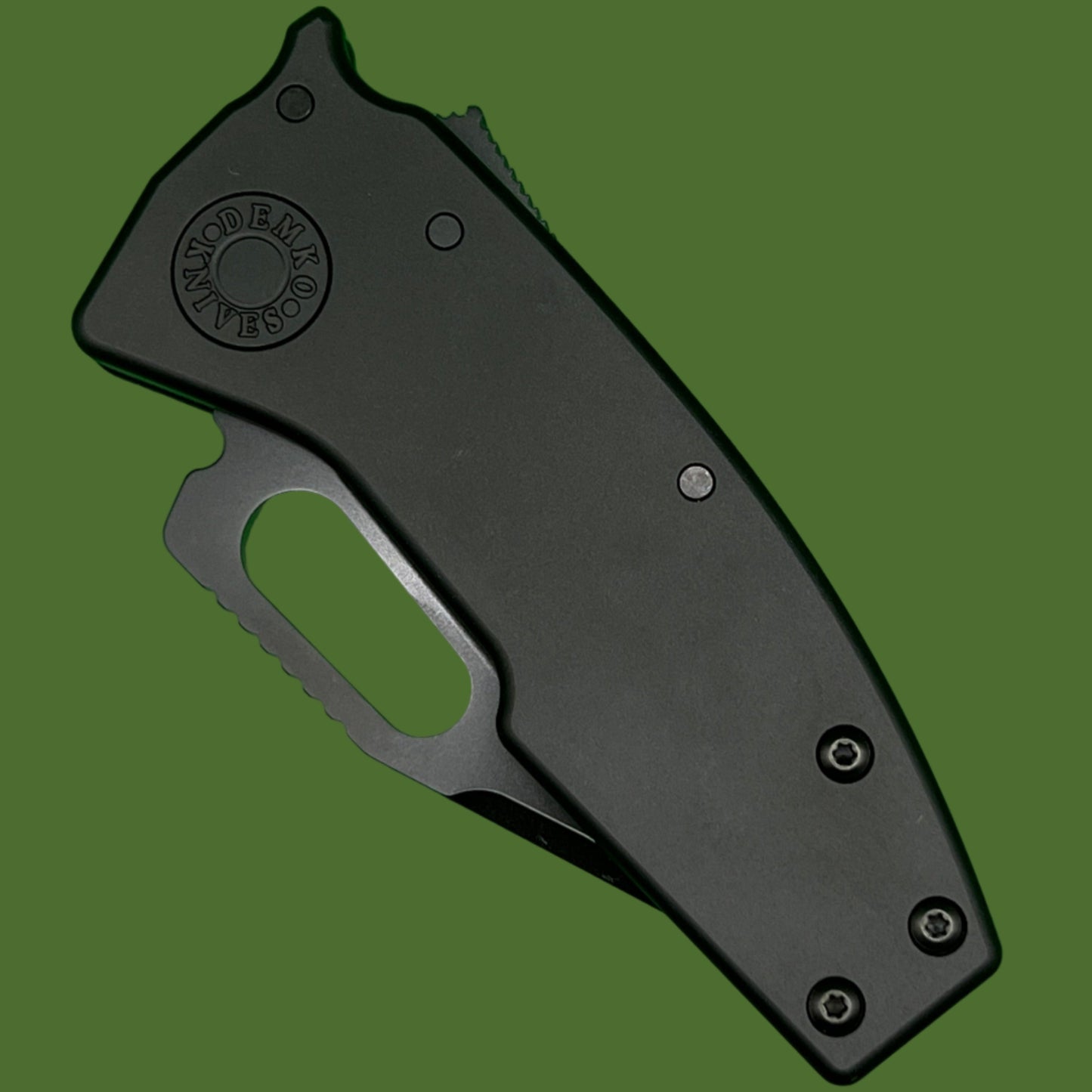 Demko Nano Shark Stealth Clip Point Black Aluminum