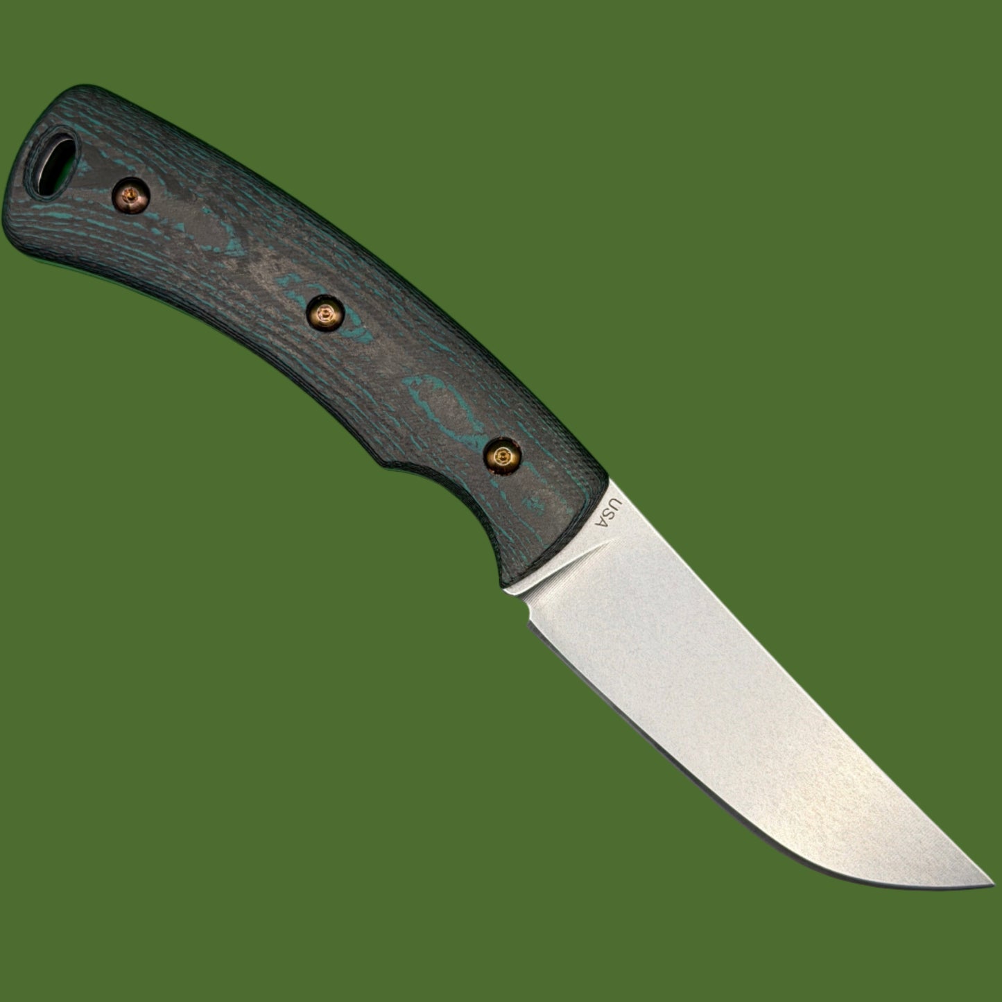 TRM Tagalong Springfield EDC Exclusive Brittany Blue CamoCarbon Fixed Blade