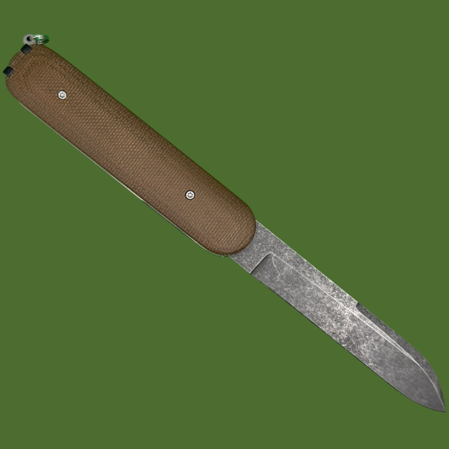 *Pre-Owned* Chuck Gedraitis Switch Army Switchblade Green Canvas Micarta