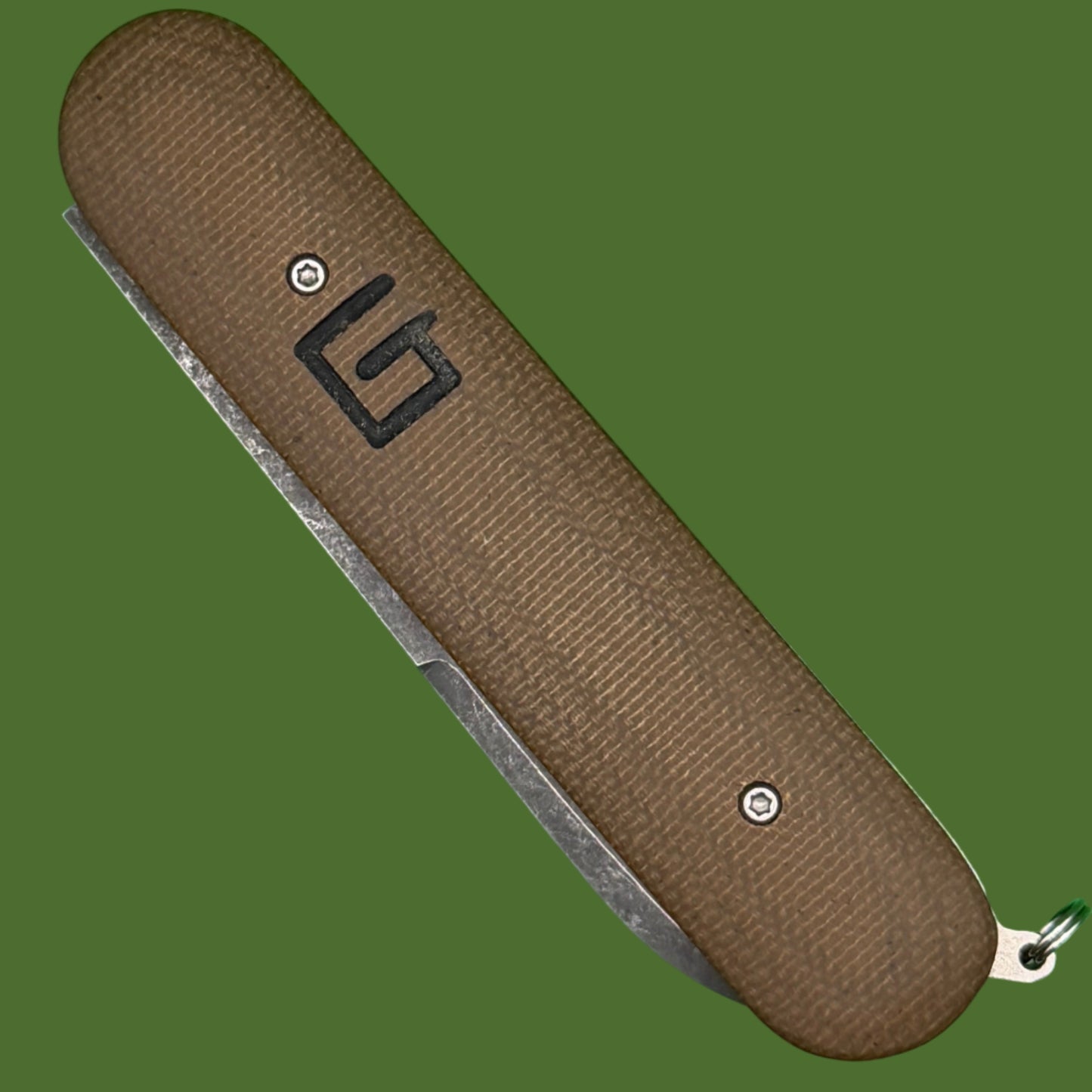 *Pre-Owned* Chuck Gedraitis Switch Army Switchblade Green Canvas Micarta