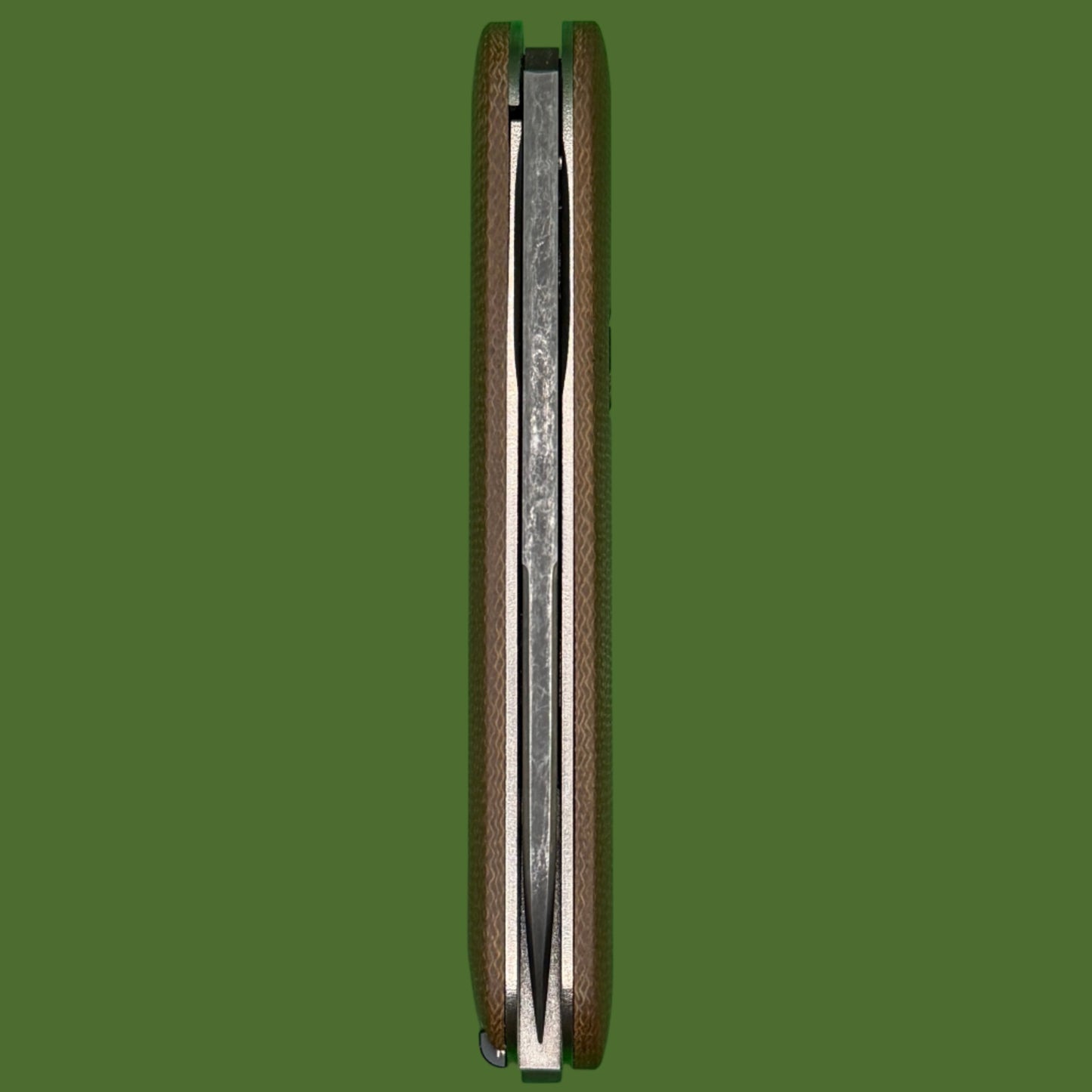 *Pre-Owned* Chuck Gedraitis Switch Army Switchblade Green Canvas Micarta