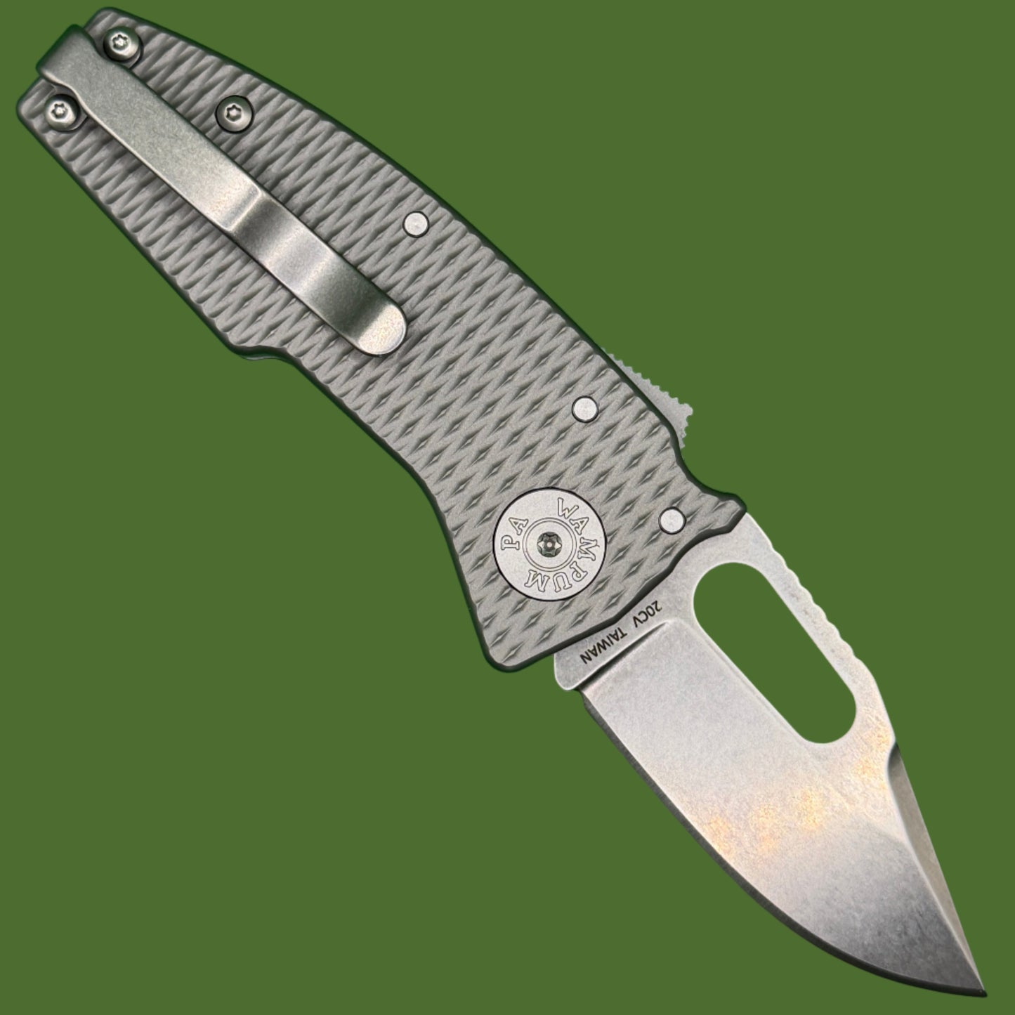 Demko Nano Shark Clip Point Milled Titanium